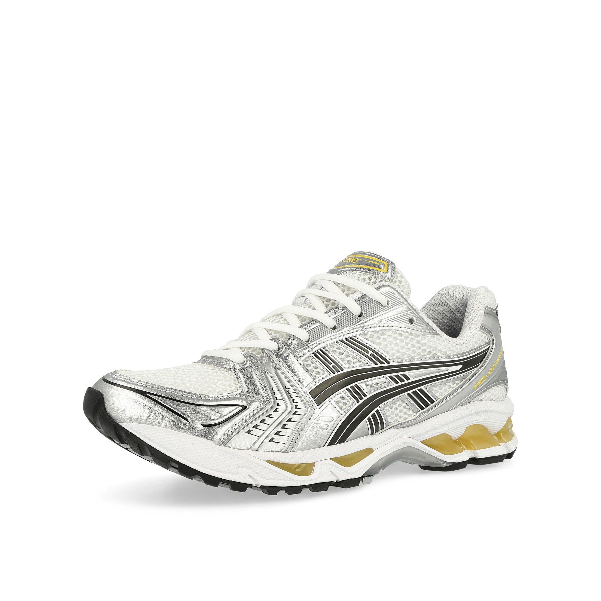 Asics Gel-Kayano 14 White / Tai-Chi Yellow Low Top Sneakers Close Up | Overkill