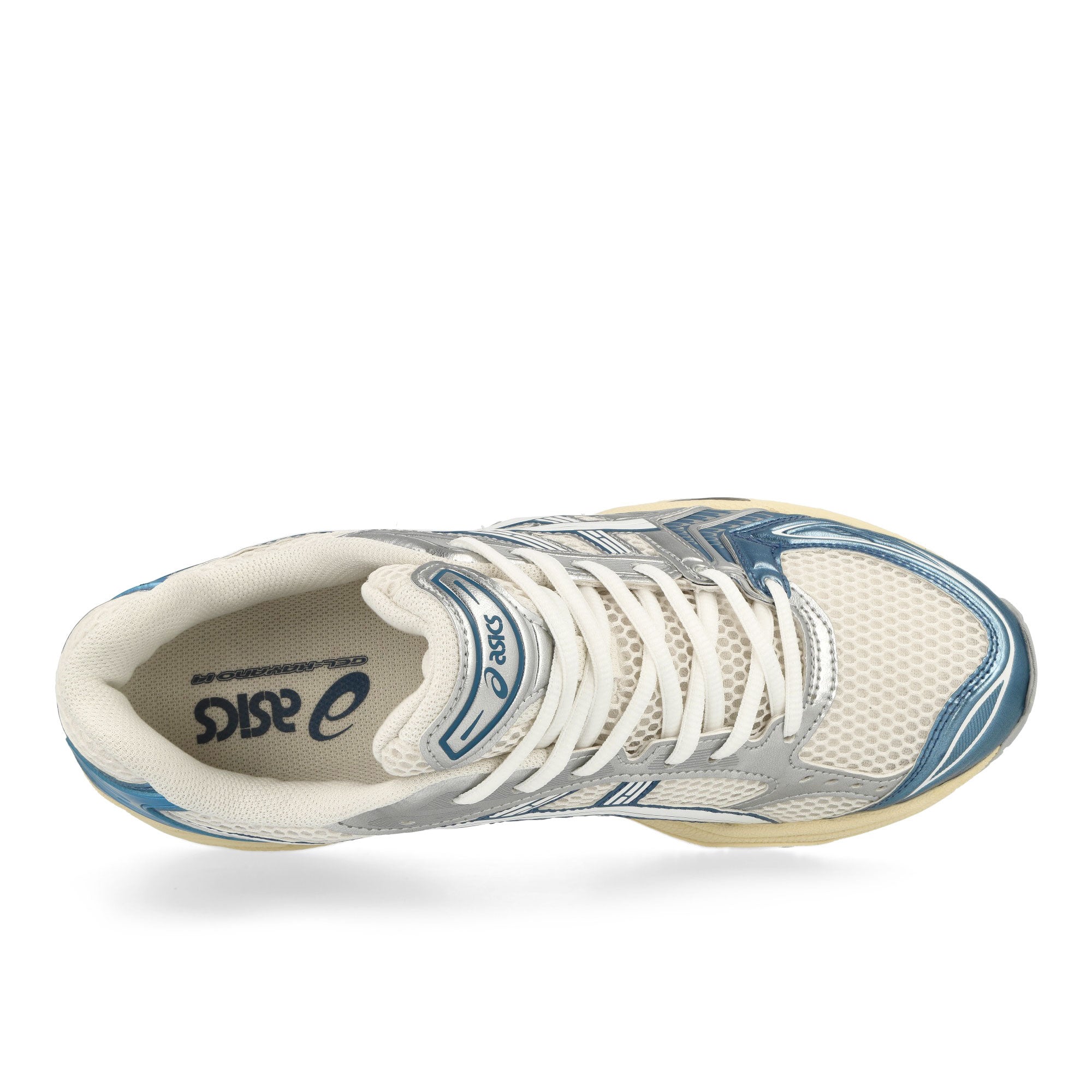 Asics Gel-Kayano 14 Cream / Denim Blue Low Top Sneakers Detailfoto | Overkill