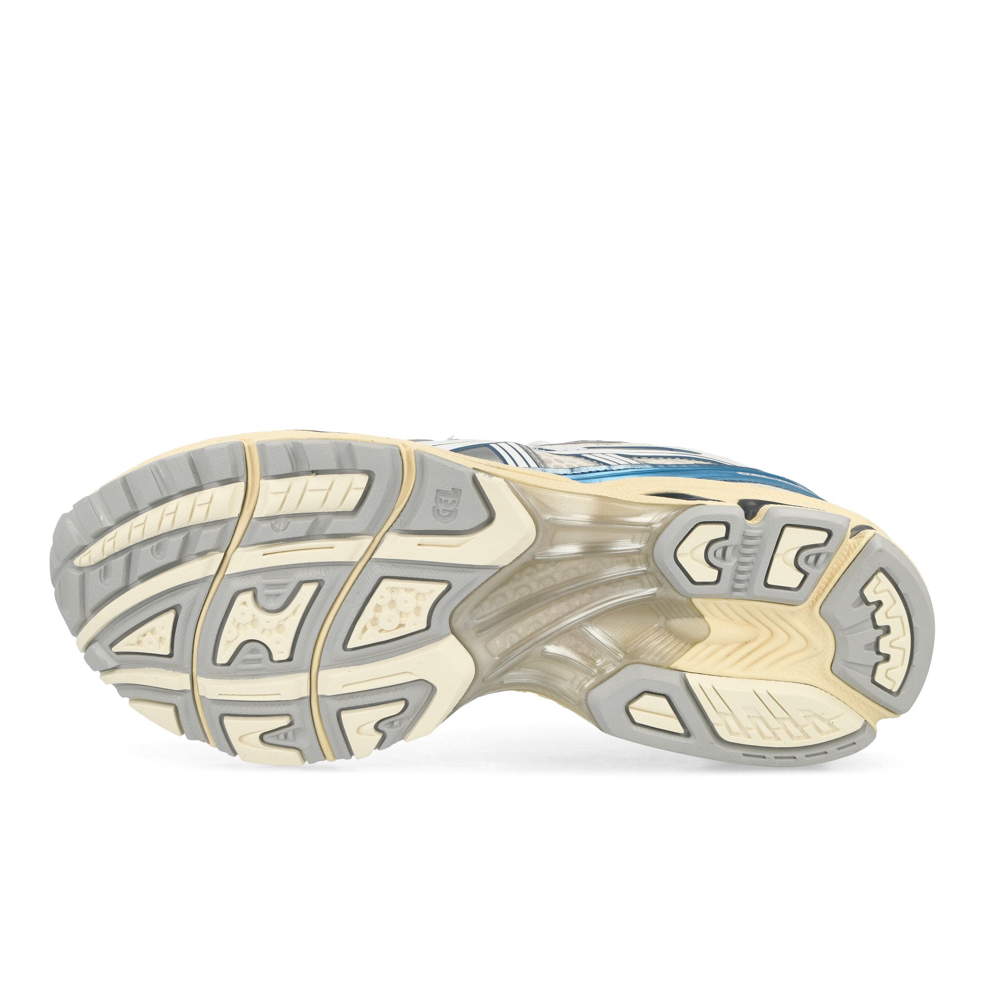 Asics Gel-Kayano 14 Cream / Denim Blue Low Top Sneakers Detail View 1 | Overkill