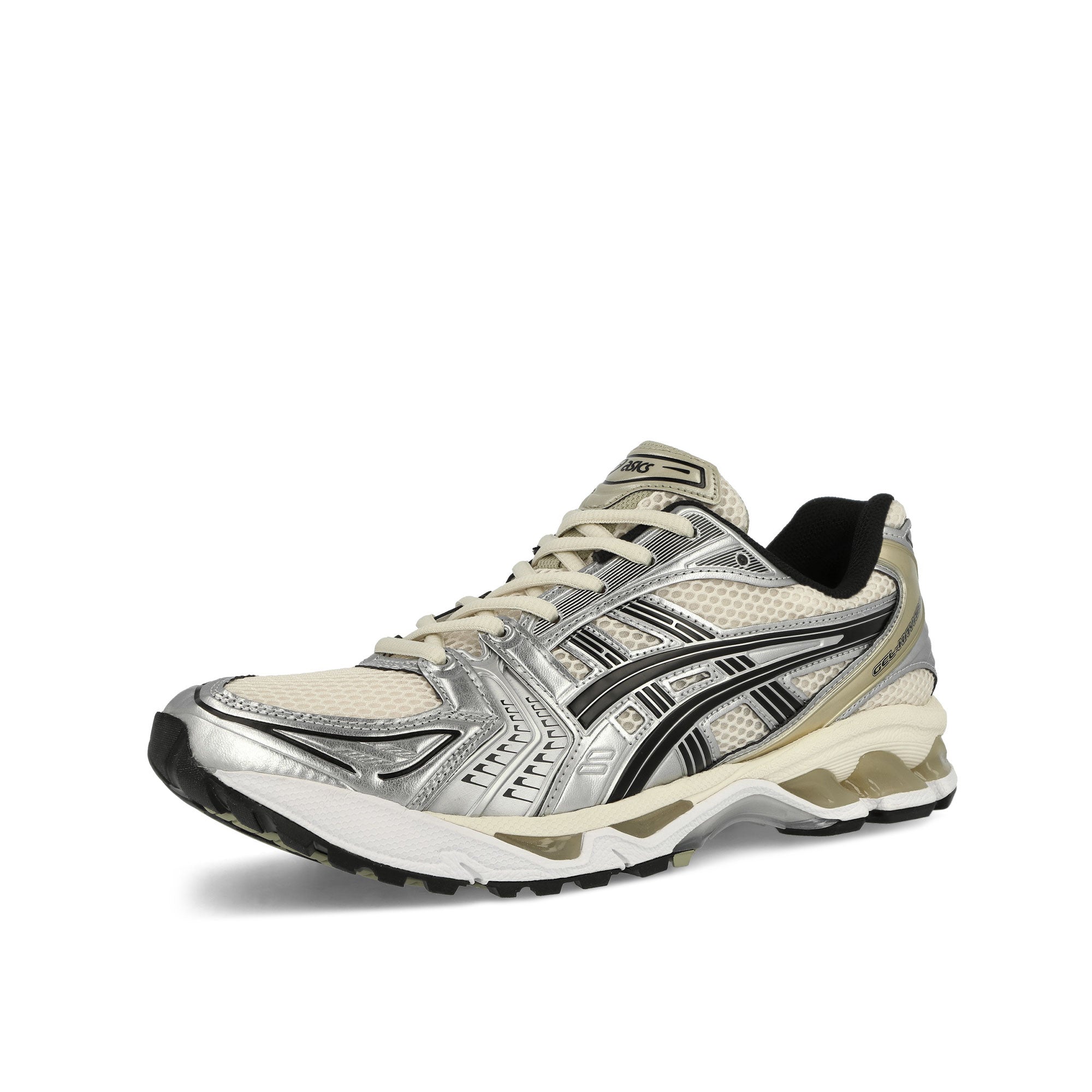 Asics Gel-Kayano 14 Birch / Pure Silver Low Top Sneakers Close Up | Overkill