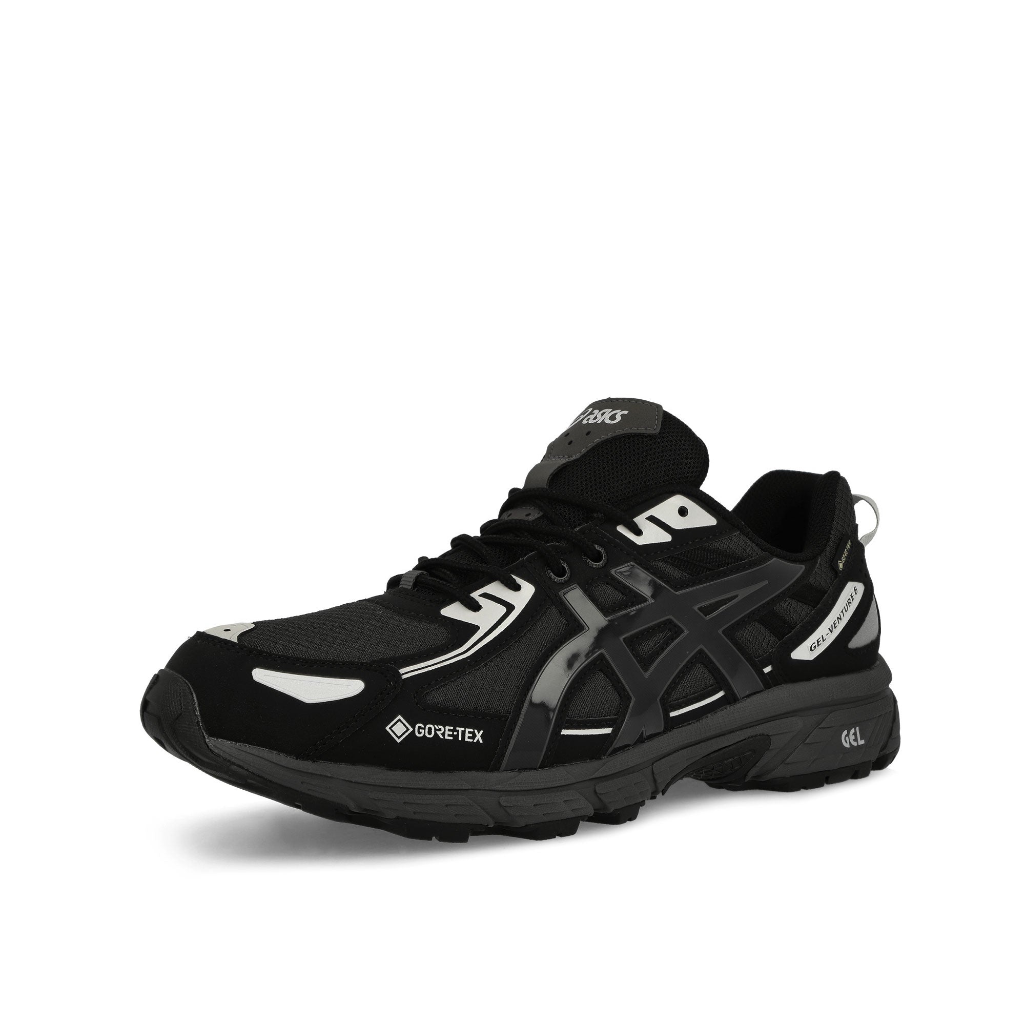 Asics Gel-Venture 6 GTX Obsidian Grey / Black Low Top Sneakers Close Up | Overkill