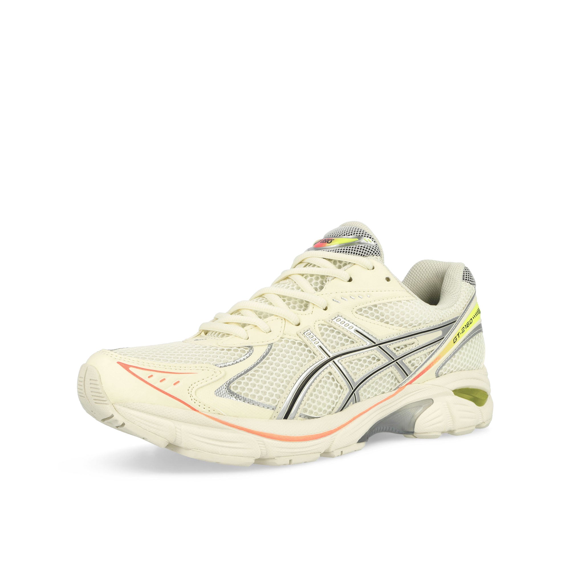 Asics GT-2160 Paris Cream / Safety Yellow Low Top Sneakers Close Up | Overkill