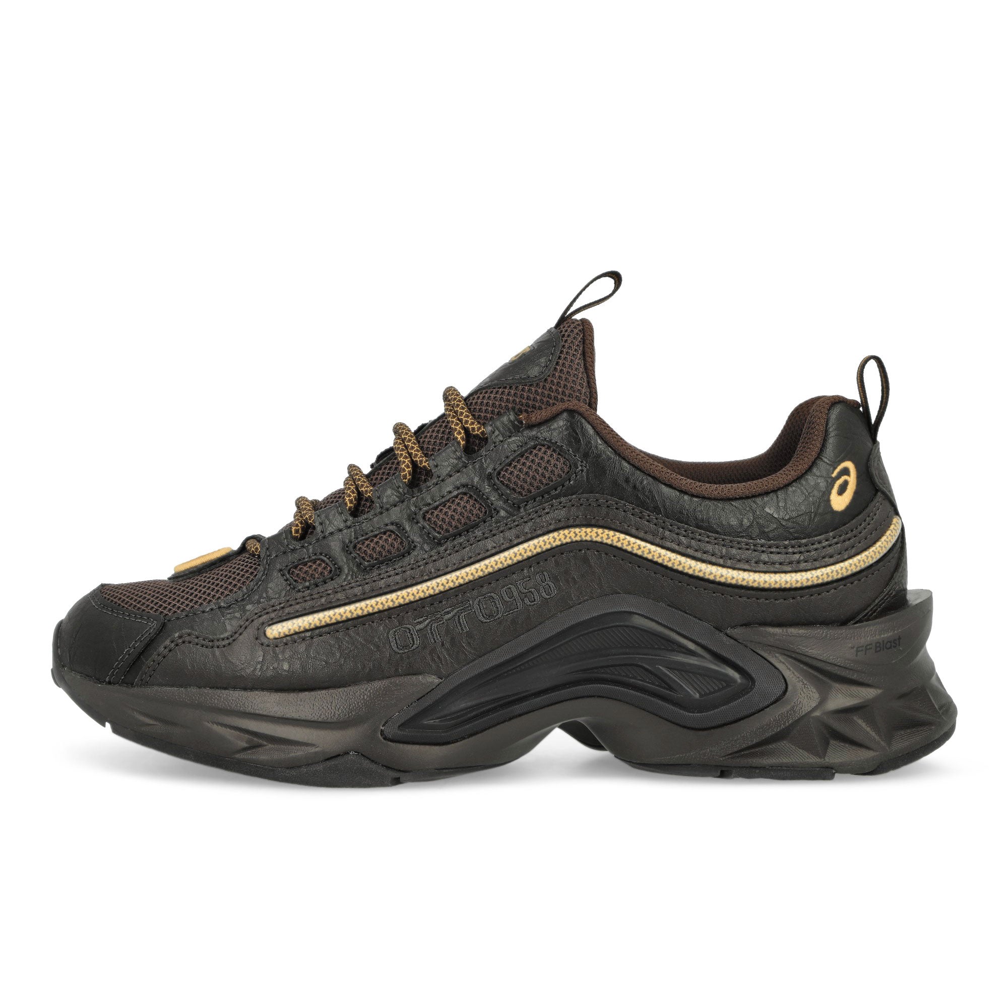 Asics Protoblast-CMLVIII Dark Brown / Pure Gold Low Top Sneakers 1203A643-200 | Overkill