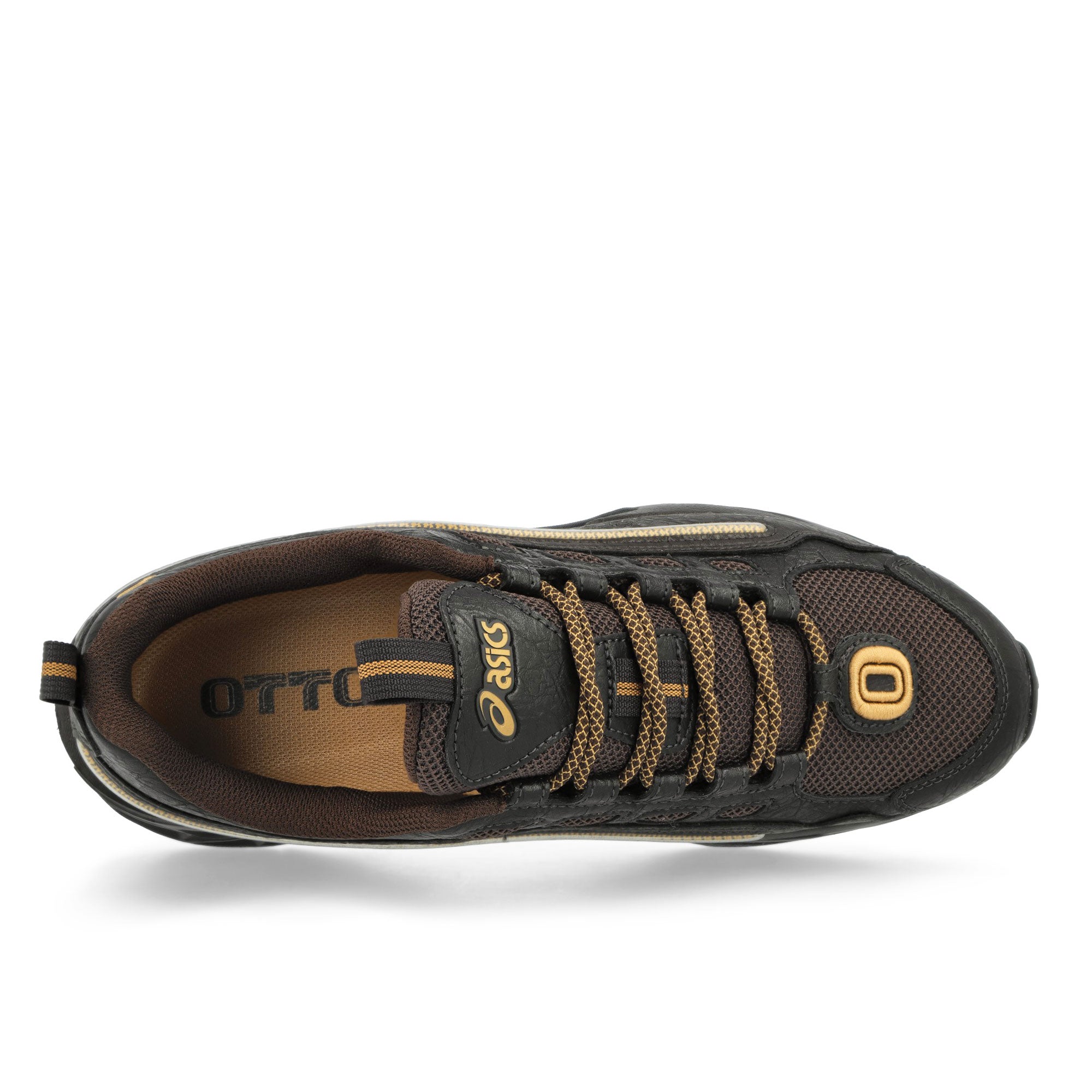 Asics Protoblast-CMLVIII Dark Brown / Pure Gold Low Top Sneakers Detailfoto | Overkill