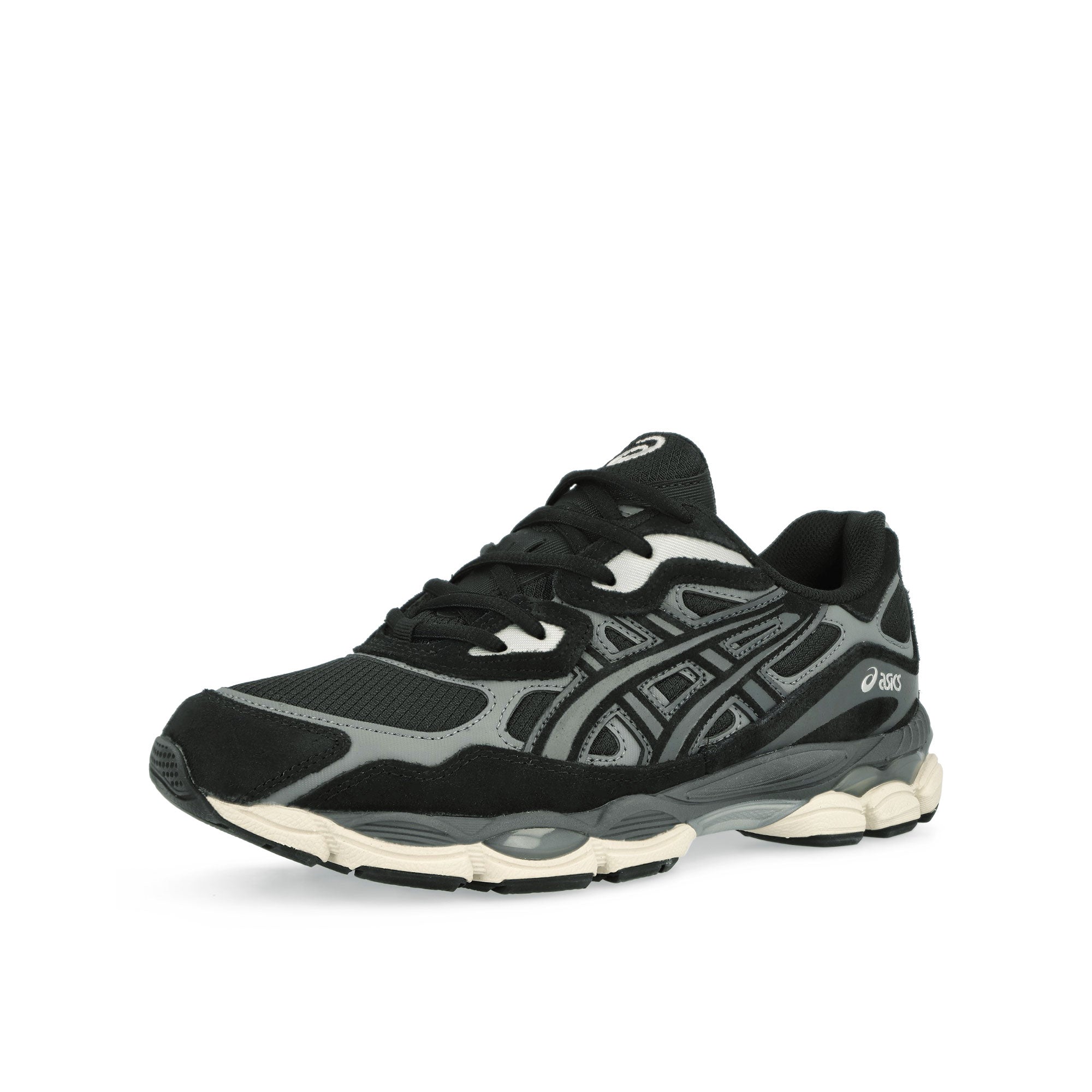 Asics Gel-NYC Black / Black Low Top Sneakers Close Up | Overkill