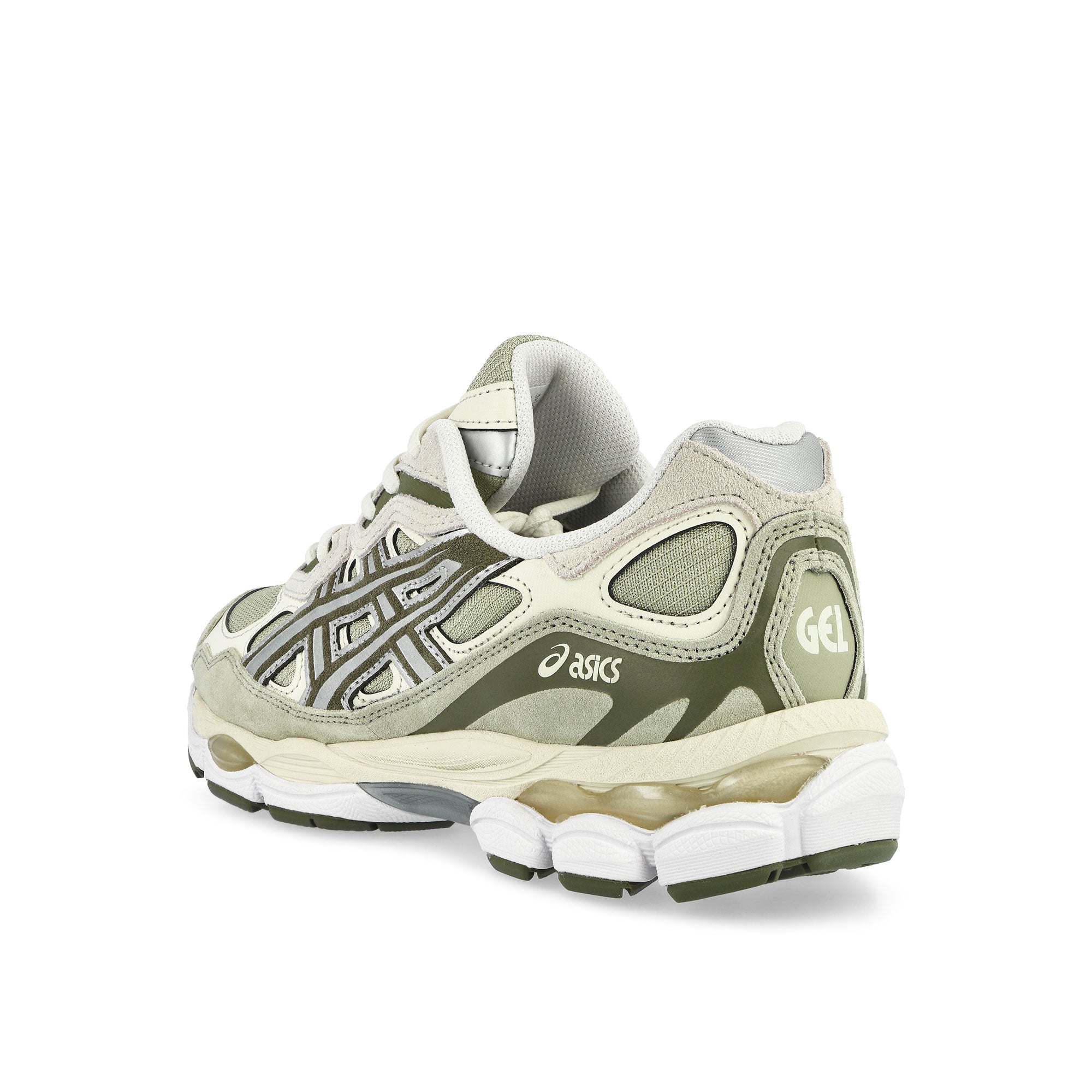 Asics Gel-NYC Khaki / Pure Silver Low Top Sneakers 1203A739-302 Material | Overkill