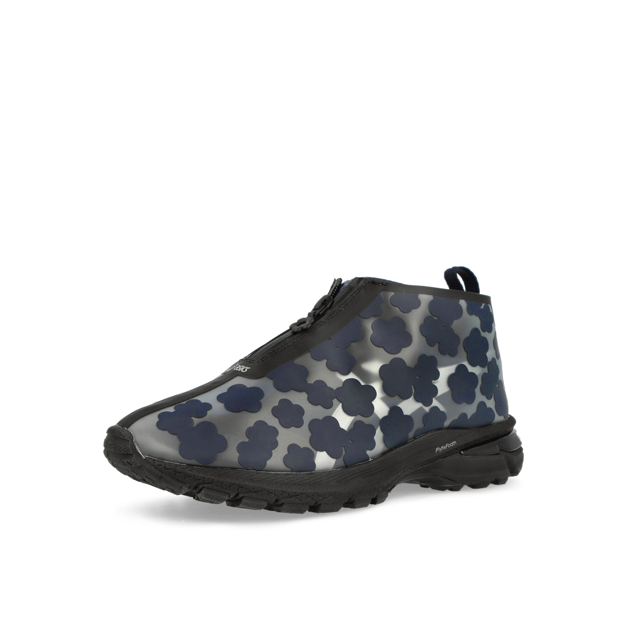 Asics Gel-Terrain MT Midnight / Pure Silver Mid Top Sneakers Close Up | Overkill