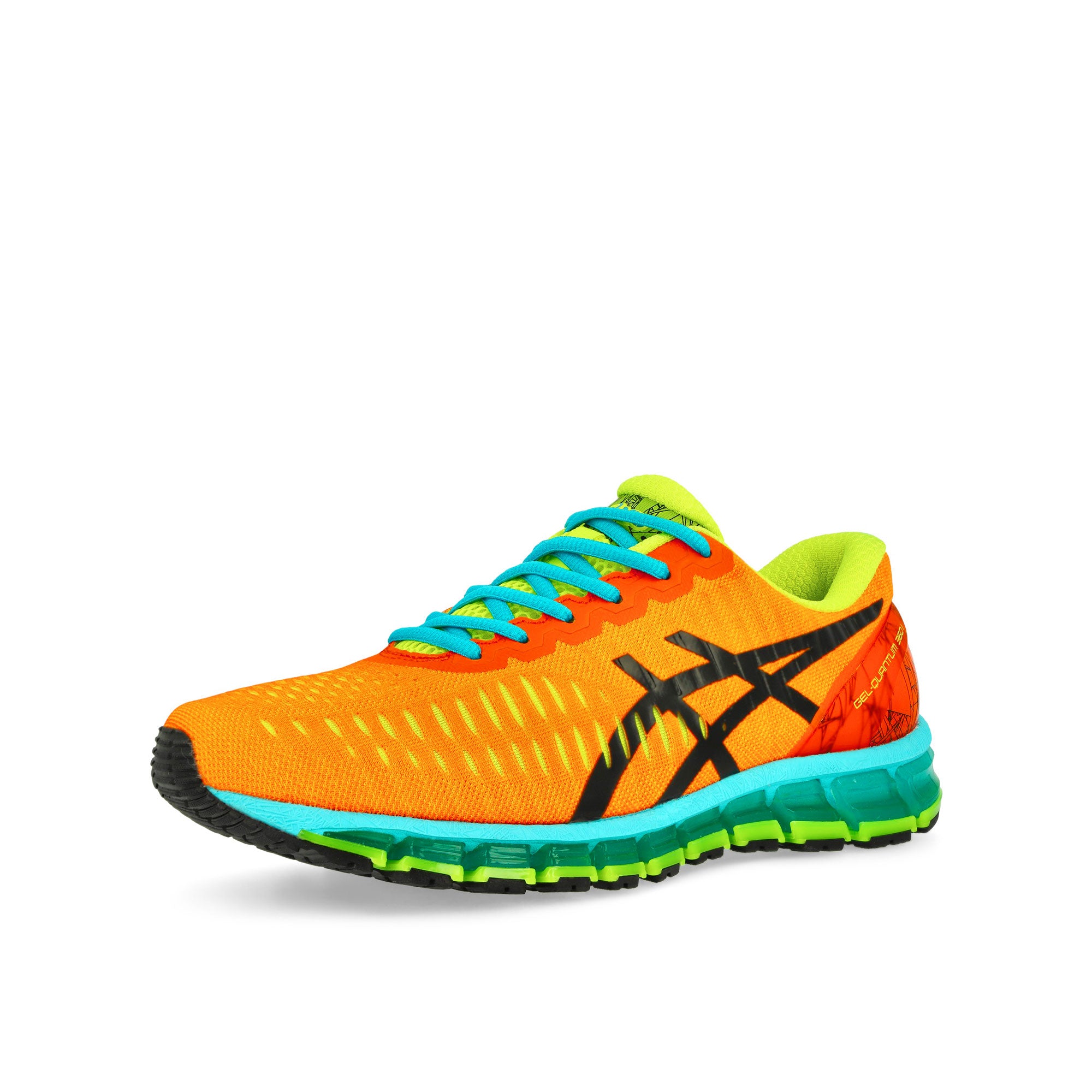 asics Gel-Quantum 360 I Habanero / Aquarium Low Top Sneaker 1203A750-600 Close-up | Overkill