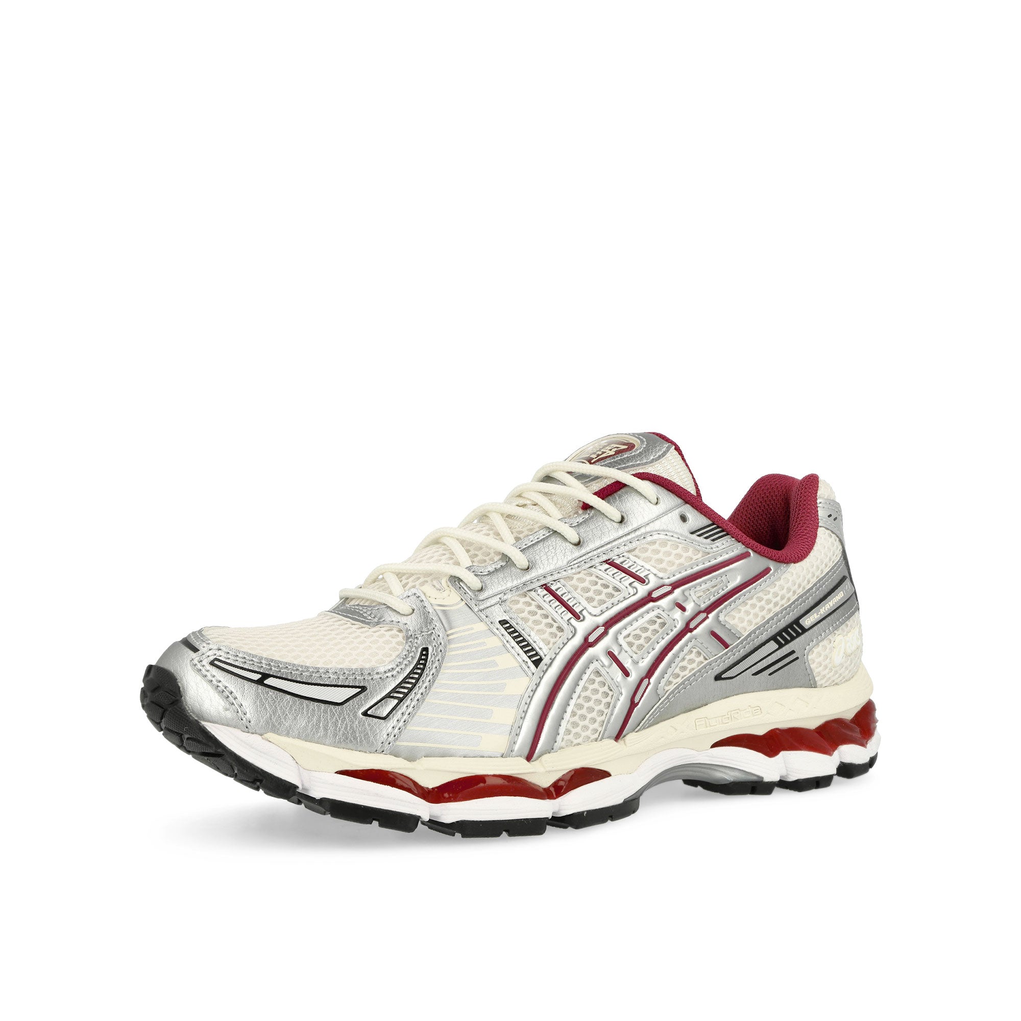 Asics Gel-Kayano 12.1 Cream / Pure Silver Low Top Sneakers 1203A759-102 Close-up | Overkill