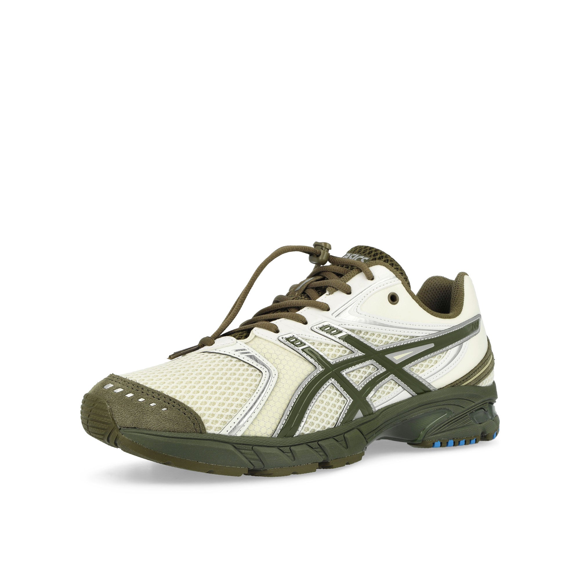 Asics Gel-DS Trainer 14 Cream / Olive Canvas Low Top Sneaker Close Up | Overkill