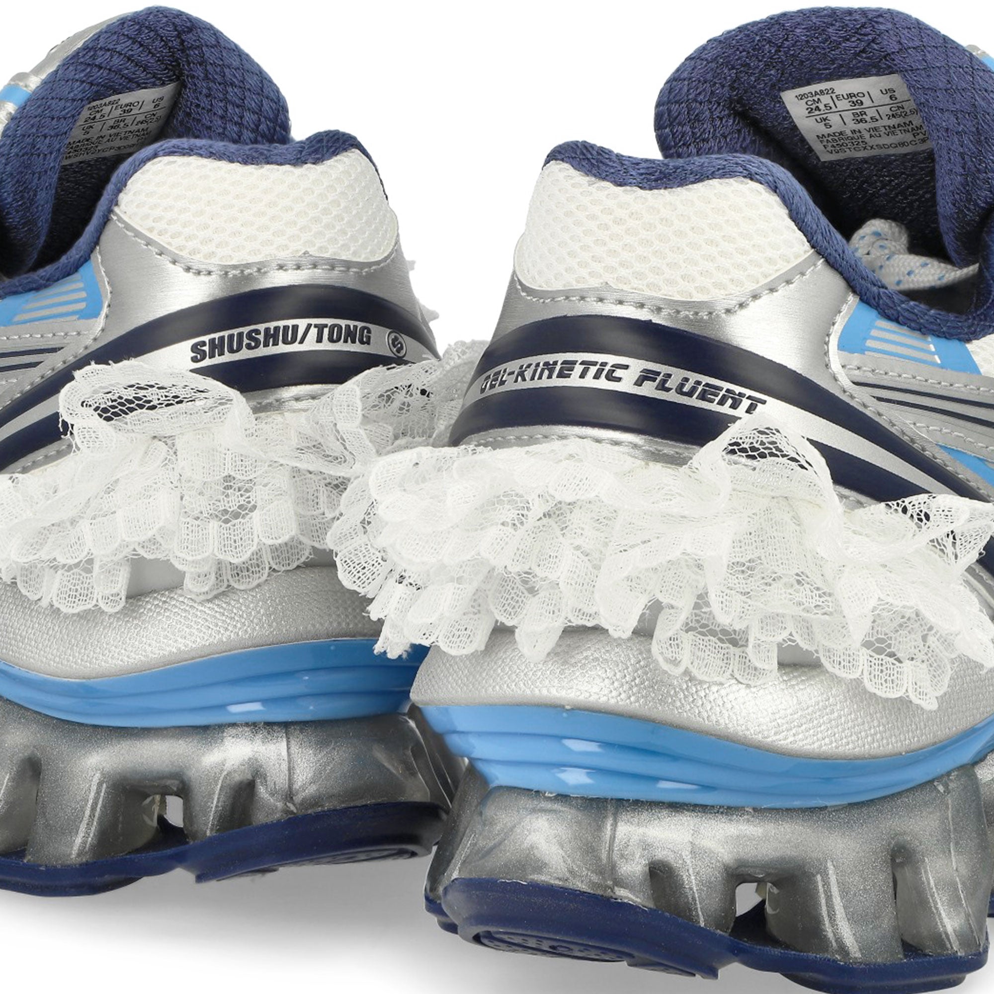 Asics Gel-Kinetic Fluent White / Dive Blue Low Top Sneakers Detail View 1 | Overkill