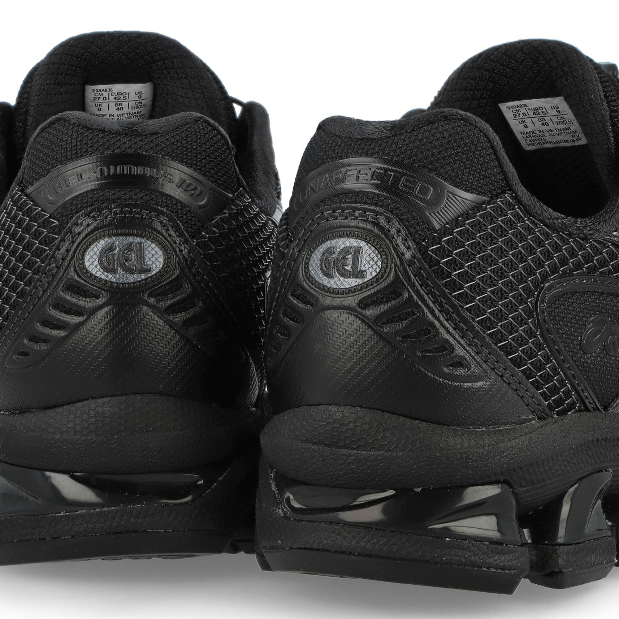 Unaffected x Asics Gel-Nimbus 10.1 Black / Black Low Top Sneakers 1203A836-001 Detailfoto | Overkill