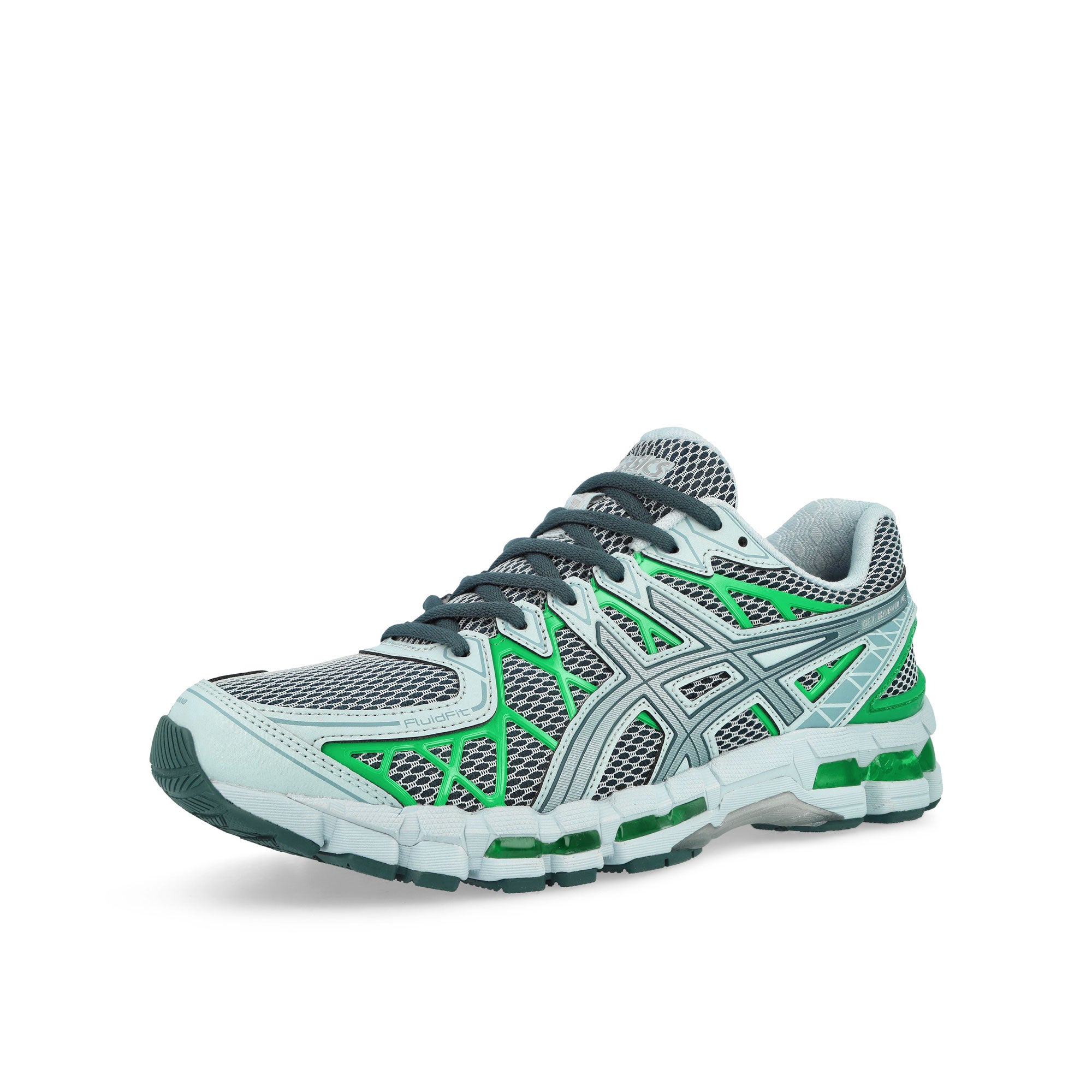 Asics Gel-Kayano 20 Strom Cloud / Cilantro Low Top Sneakers 1203A884-400 Close-up | Overkill