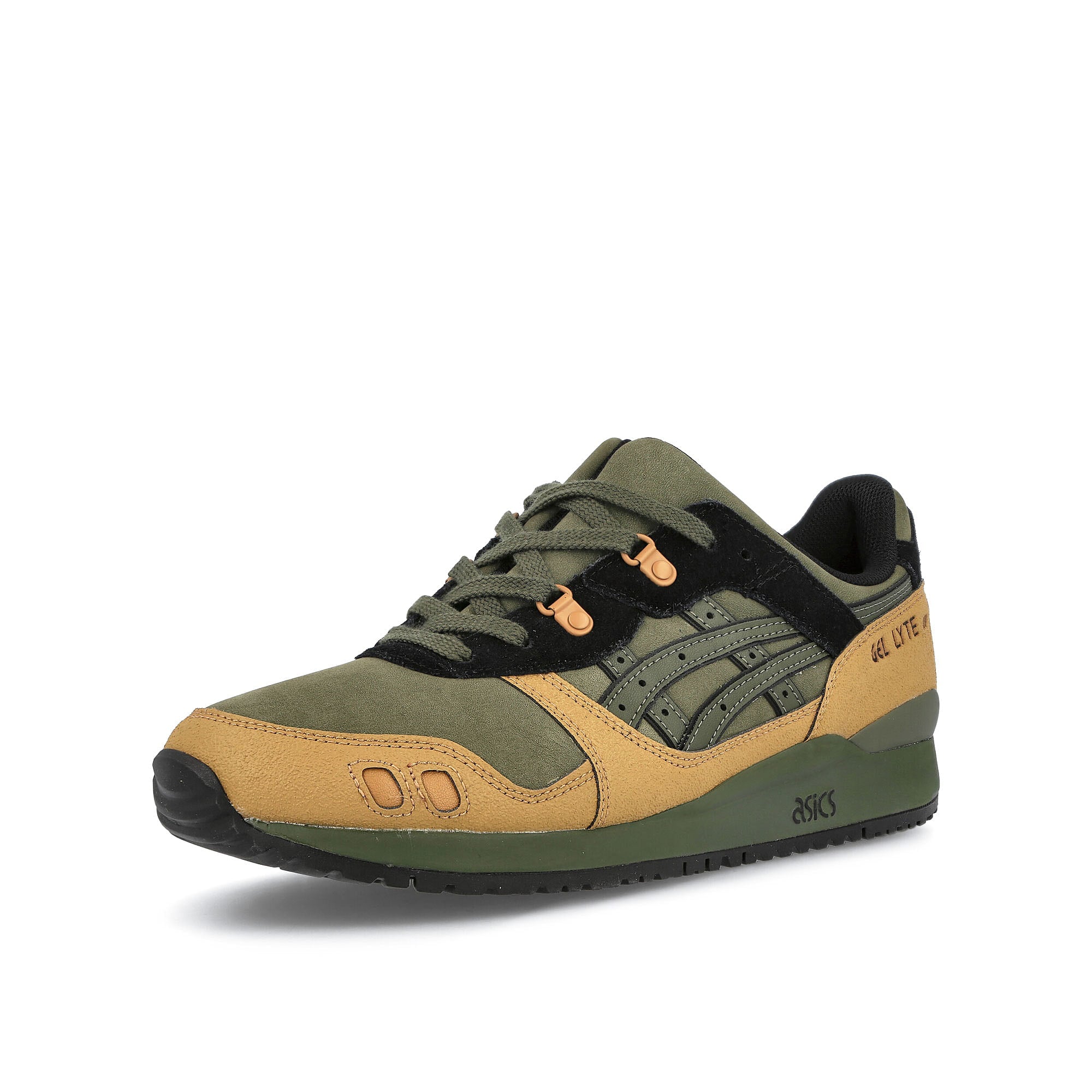 Asics gel lyte iii og Olive Canvas-Tan Presidio Low Top Sneakers Close Up | Overkill