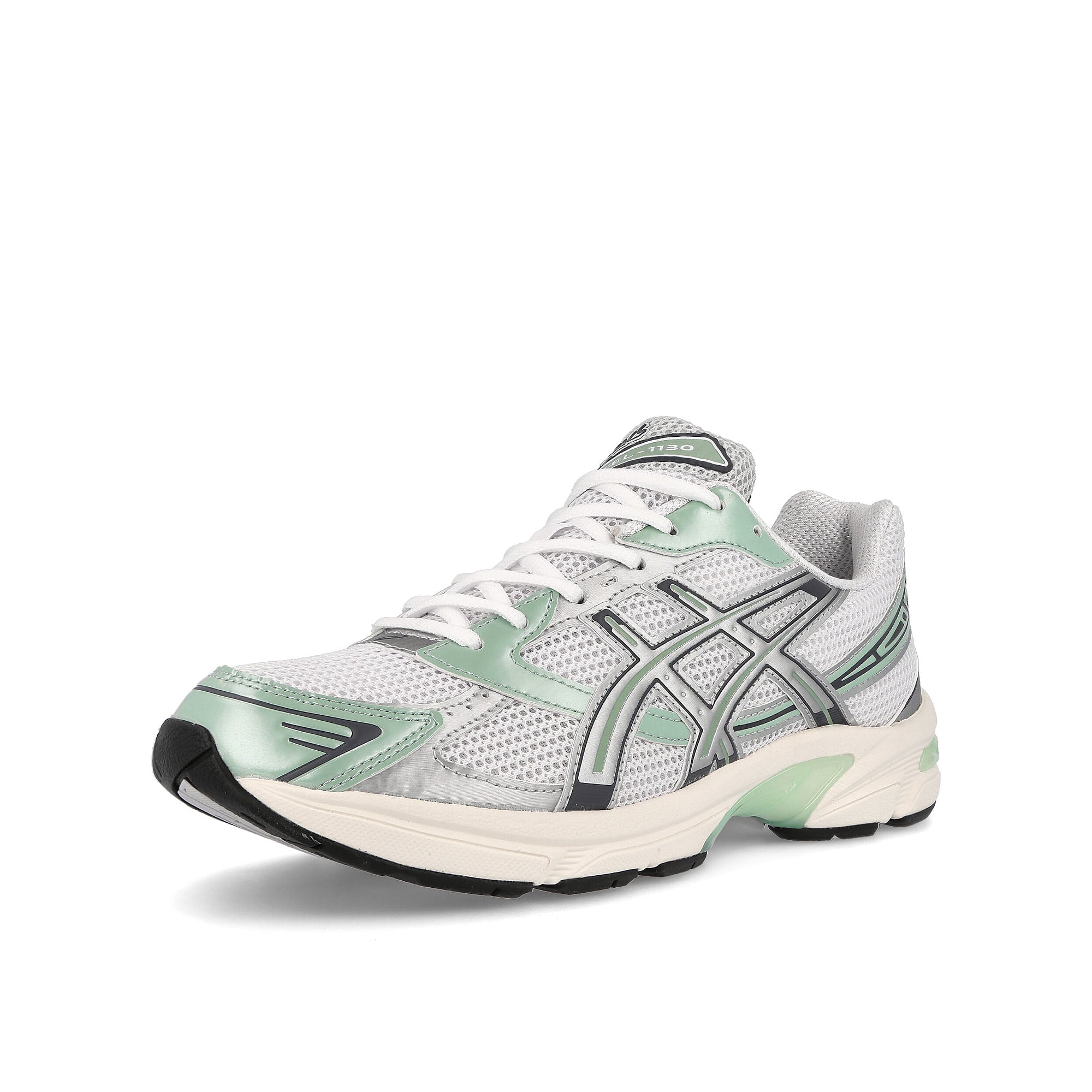 Asics NAKED Copenhagen x Asics Gel-1130 White / Pure Silver Sneakers Close Up | Overkill