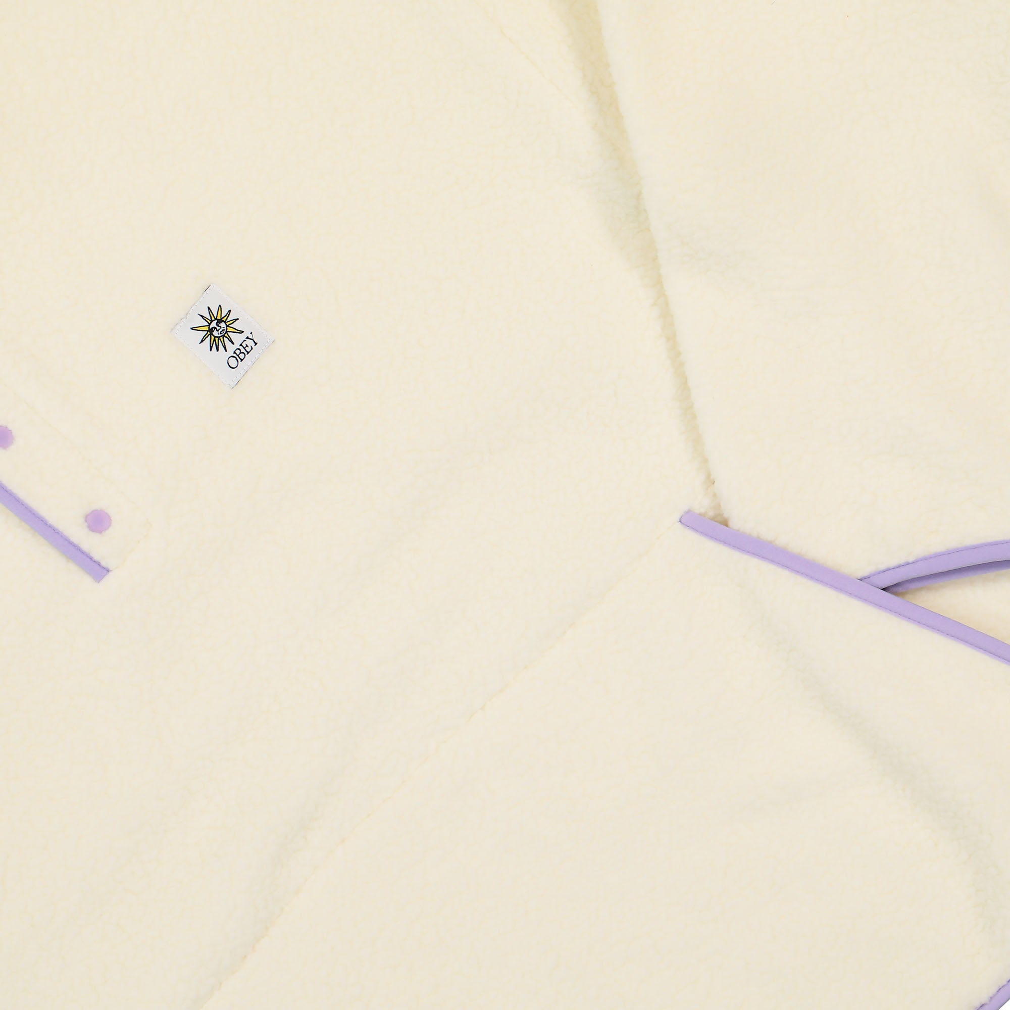 Obey Rays Mockneck Unbleached Sweatshirts Detailfoto | Overkill