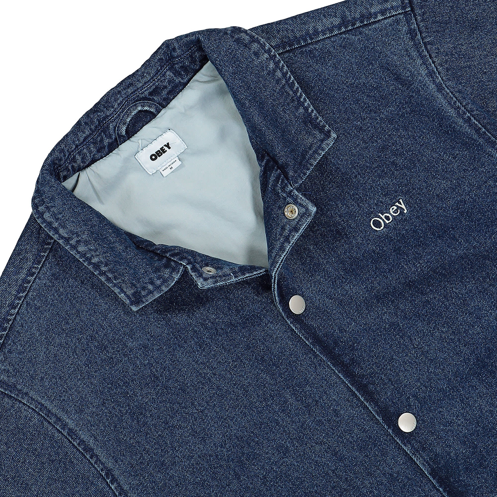 Obey Rose Blouson Jacket Stone Wash Indigo Bomber & Varsity Jackets Material | Overkill