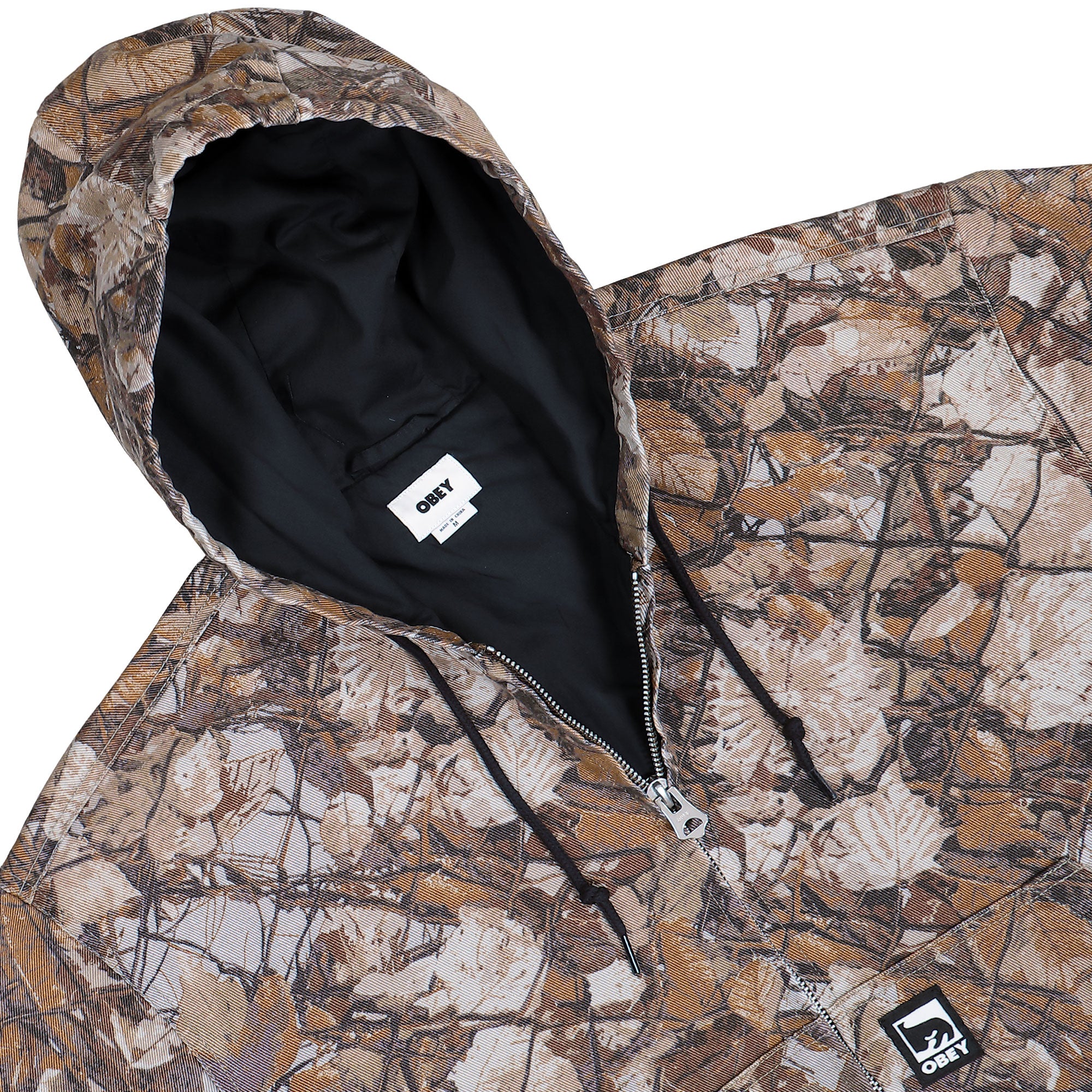 Obey Glen Zip Up Jacket Fence Camo Multi Jackets 121800593 Detailfoto | Overkill