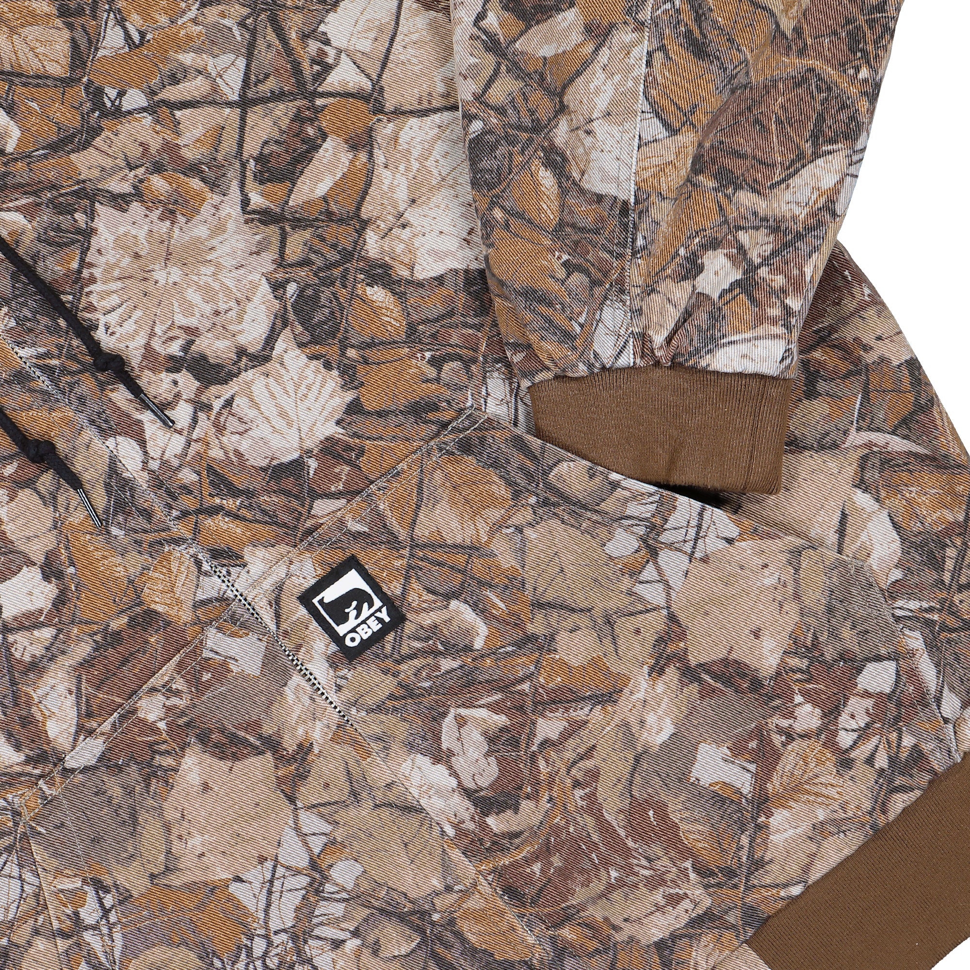 Obey Glen Zip Up Jacket Fence Camo Multi Jackets 121800593 Detail View 1 | Overkill