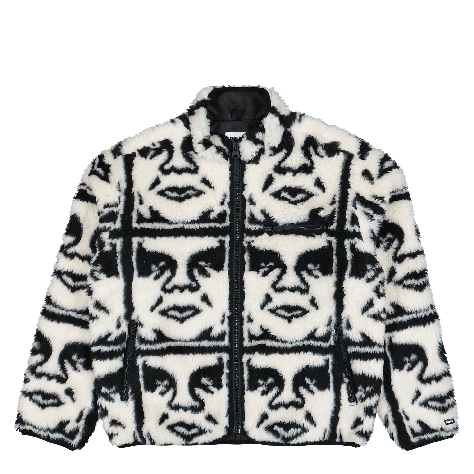 Obey 121800608_1 Black Multi Fleece Jackets 121800608 | Overkill