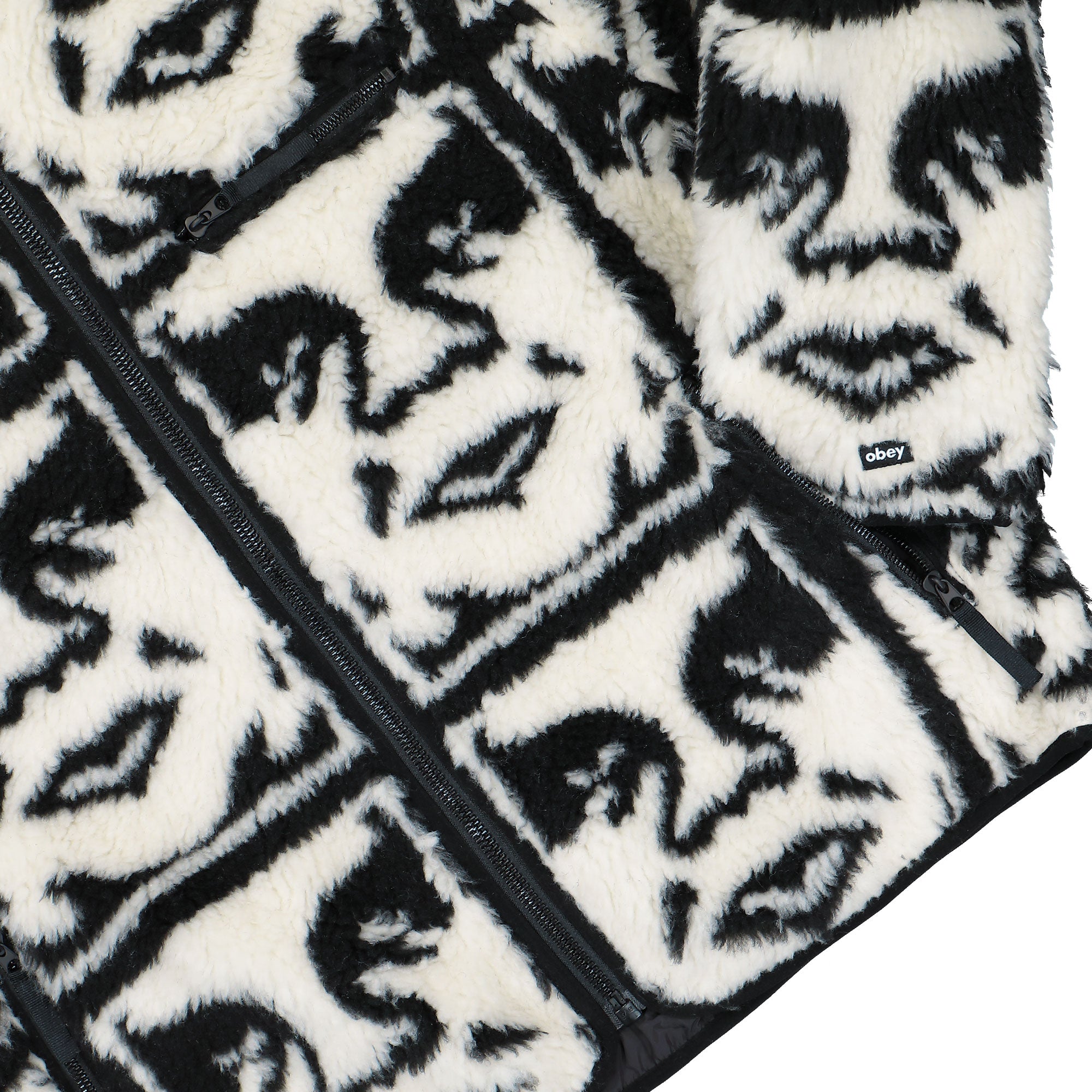 Obey 121800608_1 Black Multi Fleece Jackets 121800608 Detail View 1 | Overkill
