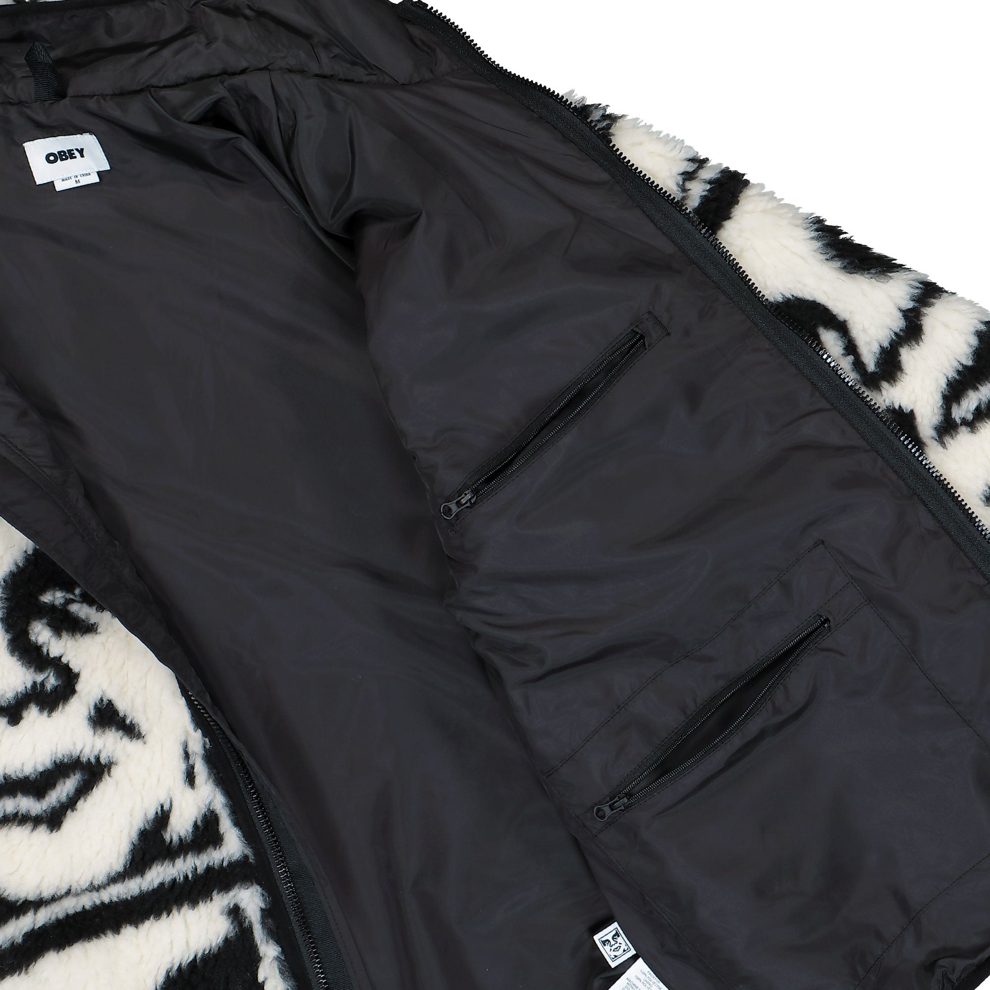 Obey 121800608_1 Black Multi Fleece Jackets 121800608 Detail View 2 | Overkill