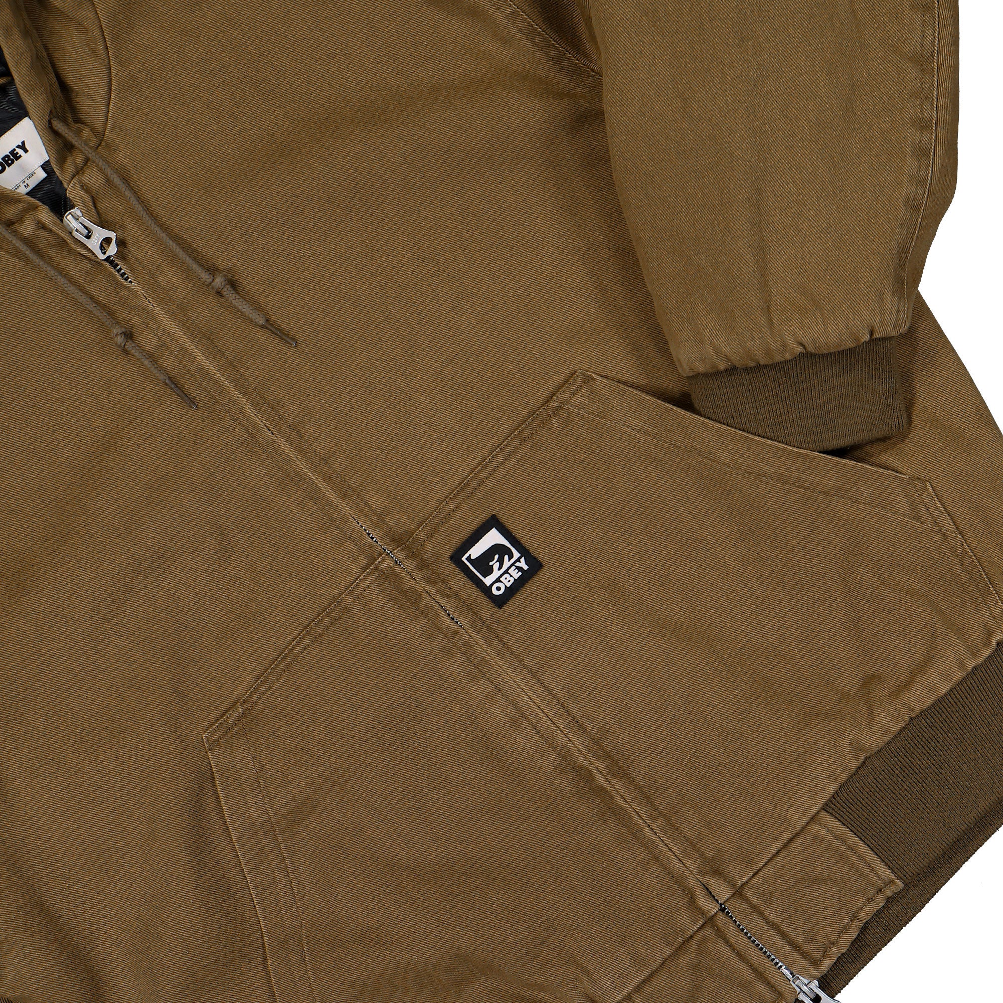 Carhartt WIP Randy Zip Up Hood Wren Faded Wash Jackets 121800612-WRN Detail View 1 | Overkill