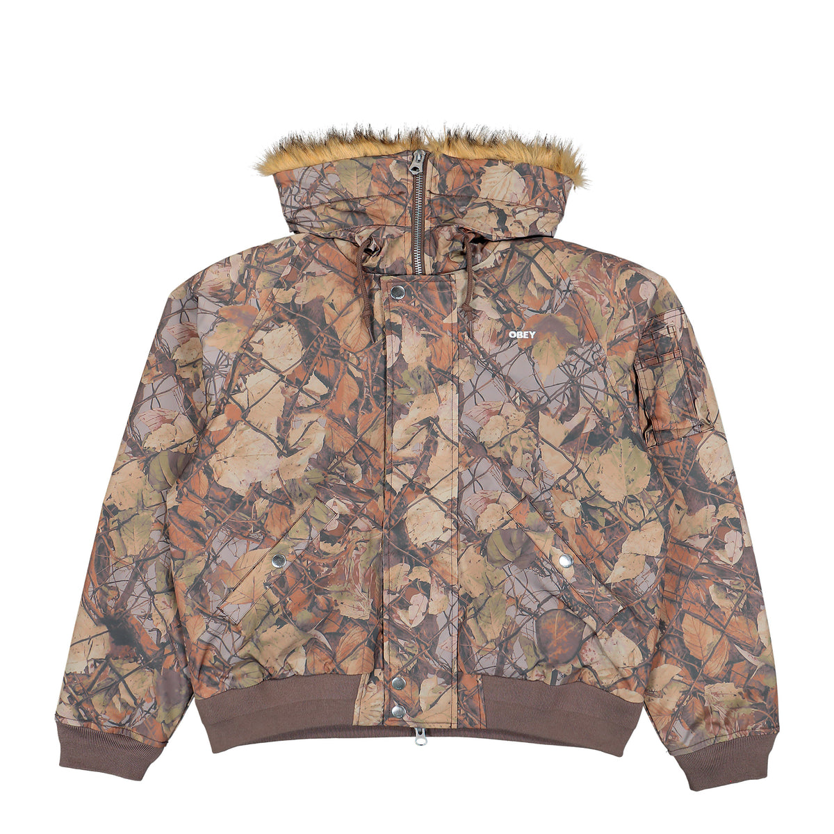 Obey N-2B Short Parka Fence Camo Jacket 121800623-FNC | Overkill