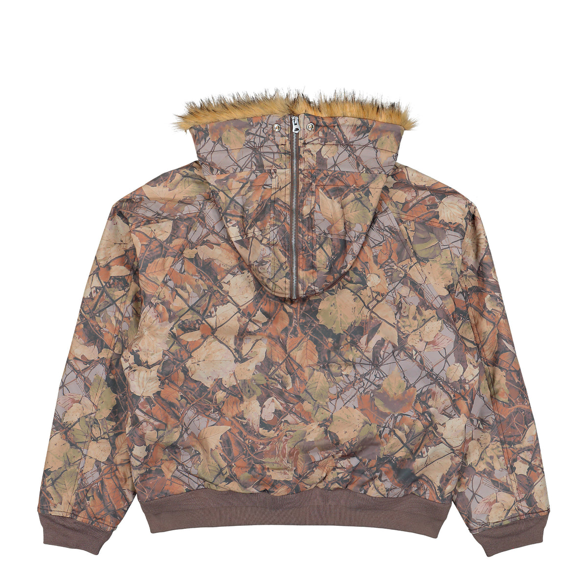 Obey N-2B Short Parka Fence Camo Jacket 121800623-FNC Close-up | Overkill