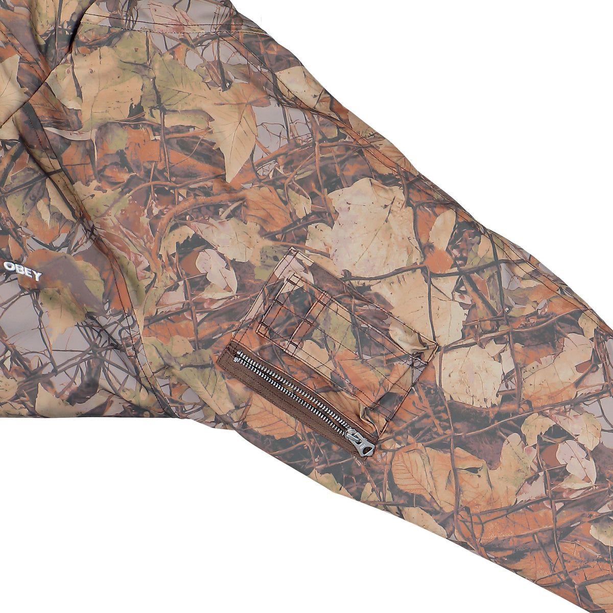 Obey N-2B Short Parka Fence Camo Jacket 121800623-FNC Detail View 2 | Overkill