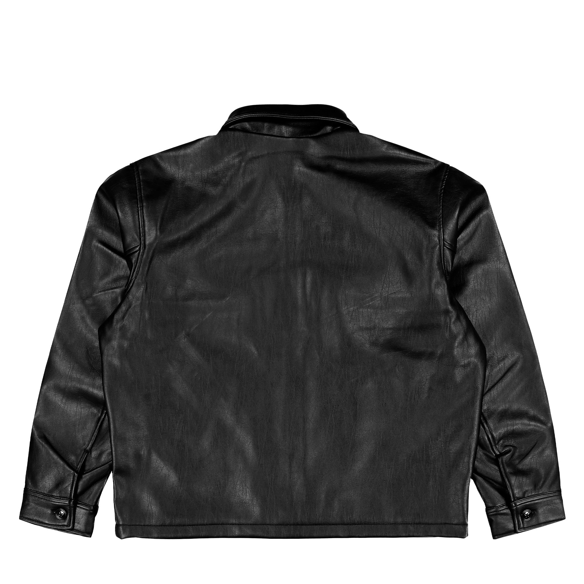 Obey Workman PU Jacket Black Jacket 121800631-BLK Close-up | Overkill