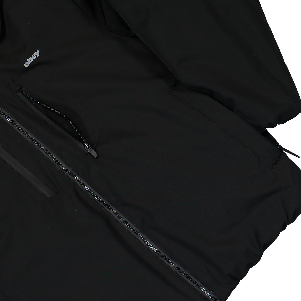 Obey Noctrax Puffer Black Jacket 121800634-BLK Detail View 1 | Overkill