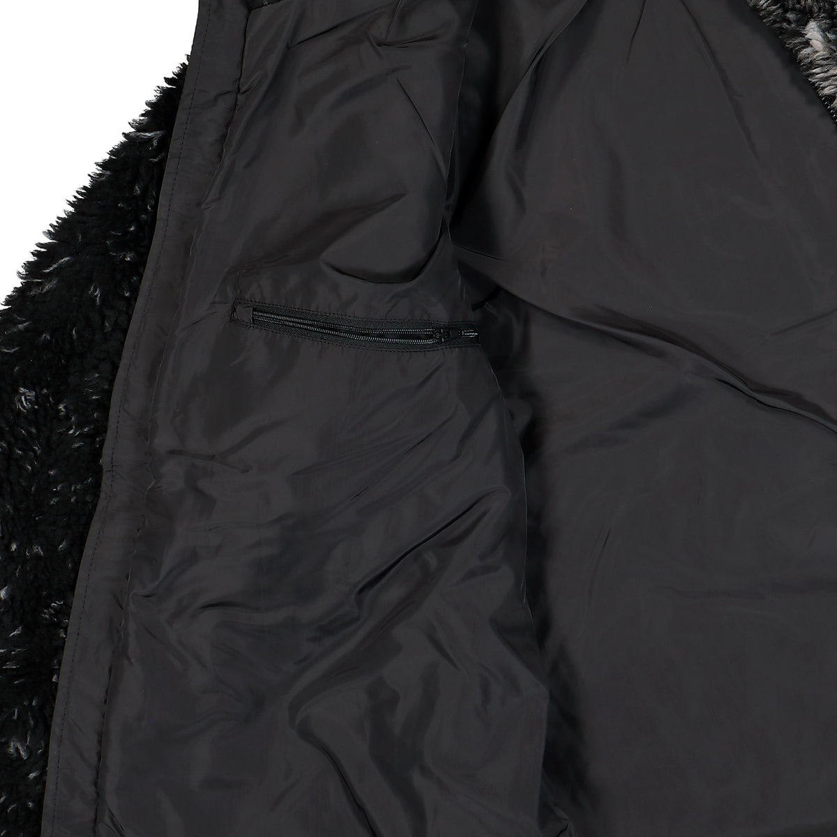 Obey Deer Sherpa Jacket Black Multi Jacket 121800636-BLKM Detail View 3 | Overkill