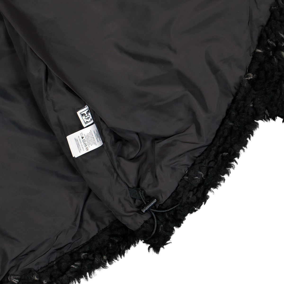 Obey Deer Sherpa Jacket Black Multi Jacket 121800636-BLKM Detail View 4 | Overkill