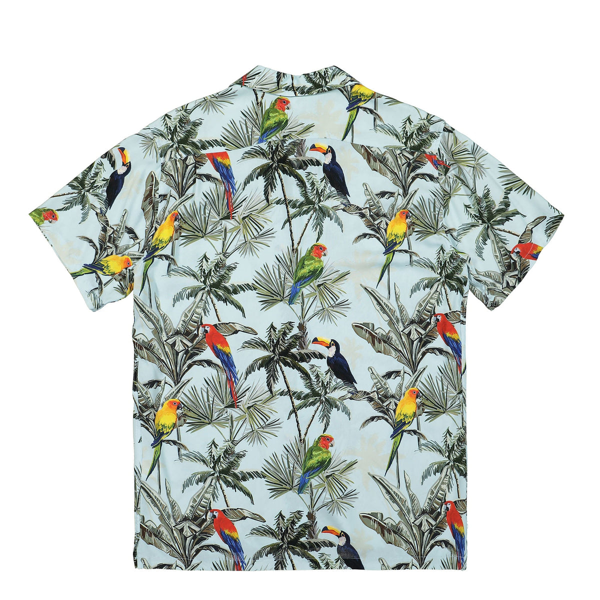 Edmmond Studios Parrot Short Sleeve Shirt Printed Light Blue Shirts Material | Overkill