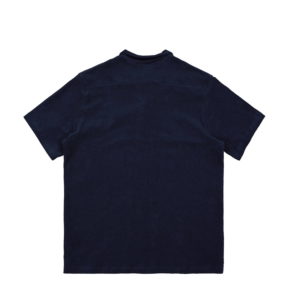 Edmmond Studios Terry Short Sleeve Shirt Plain Navy Shorts Material | Overkill