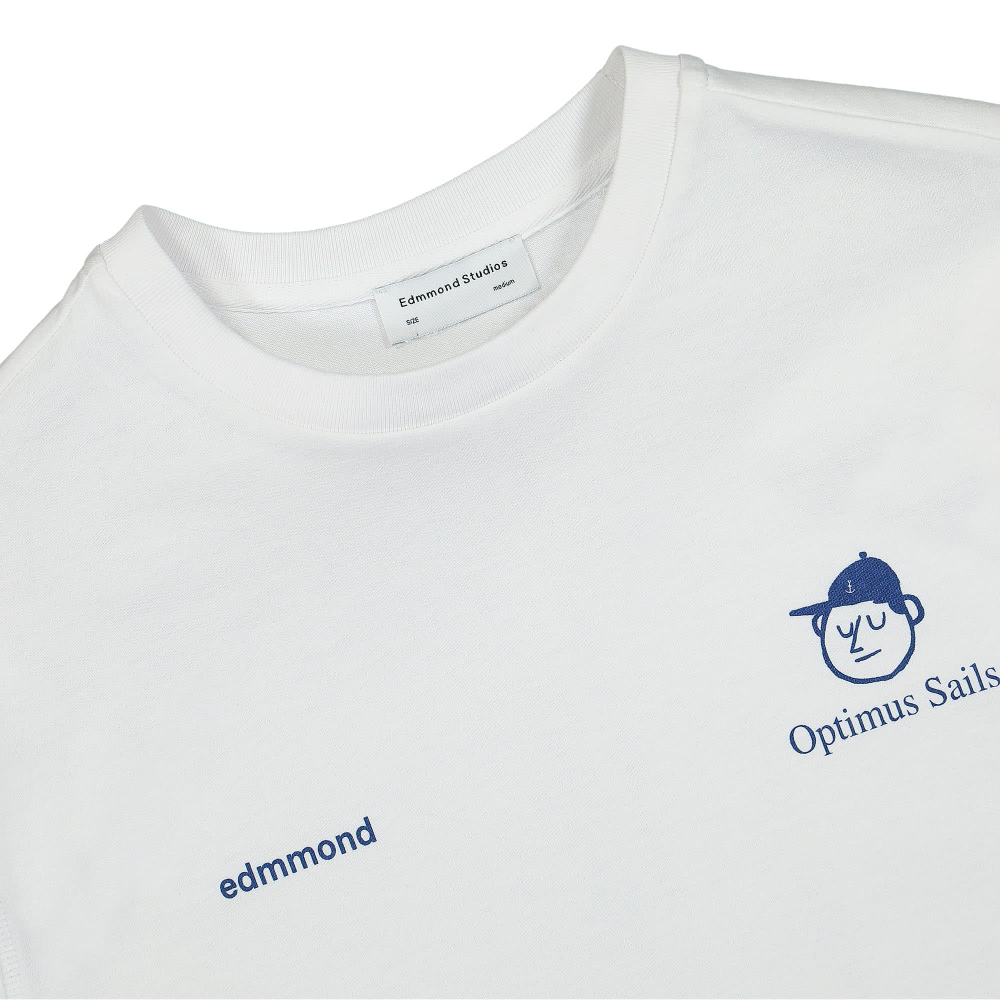 Edmmond Studios Optimus T-Shirt Plain White T-Shirts Close-up | Overkill