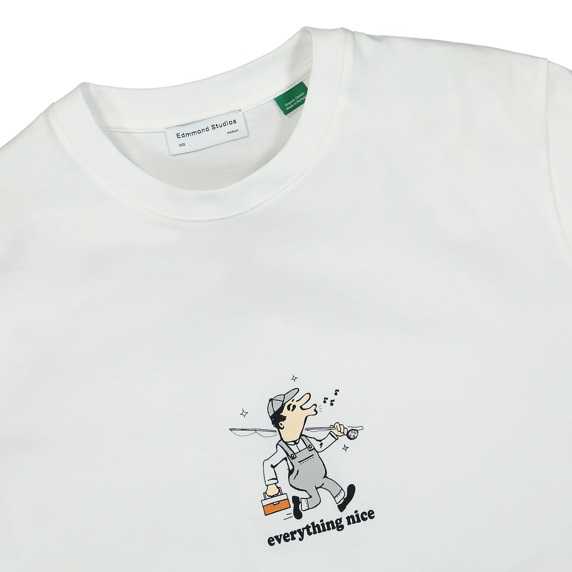 Edmmond Studios Lure T-Shirt Plain White T-Shirts Close-up | Overkill