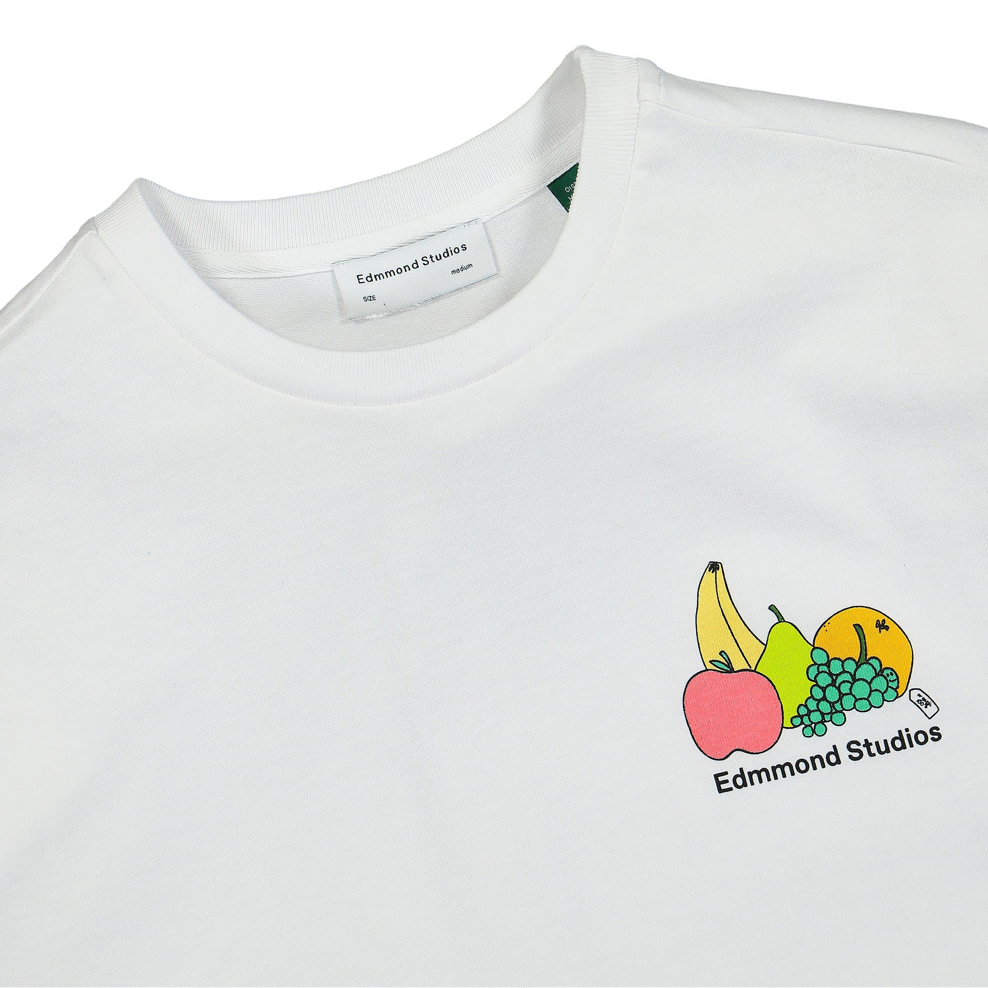 Edmmond Studios Fresh Fruits T-Shirt Plain White T-Shirts Close-up | Overkill