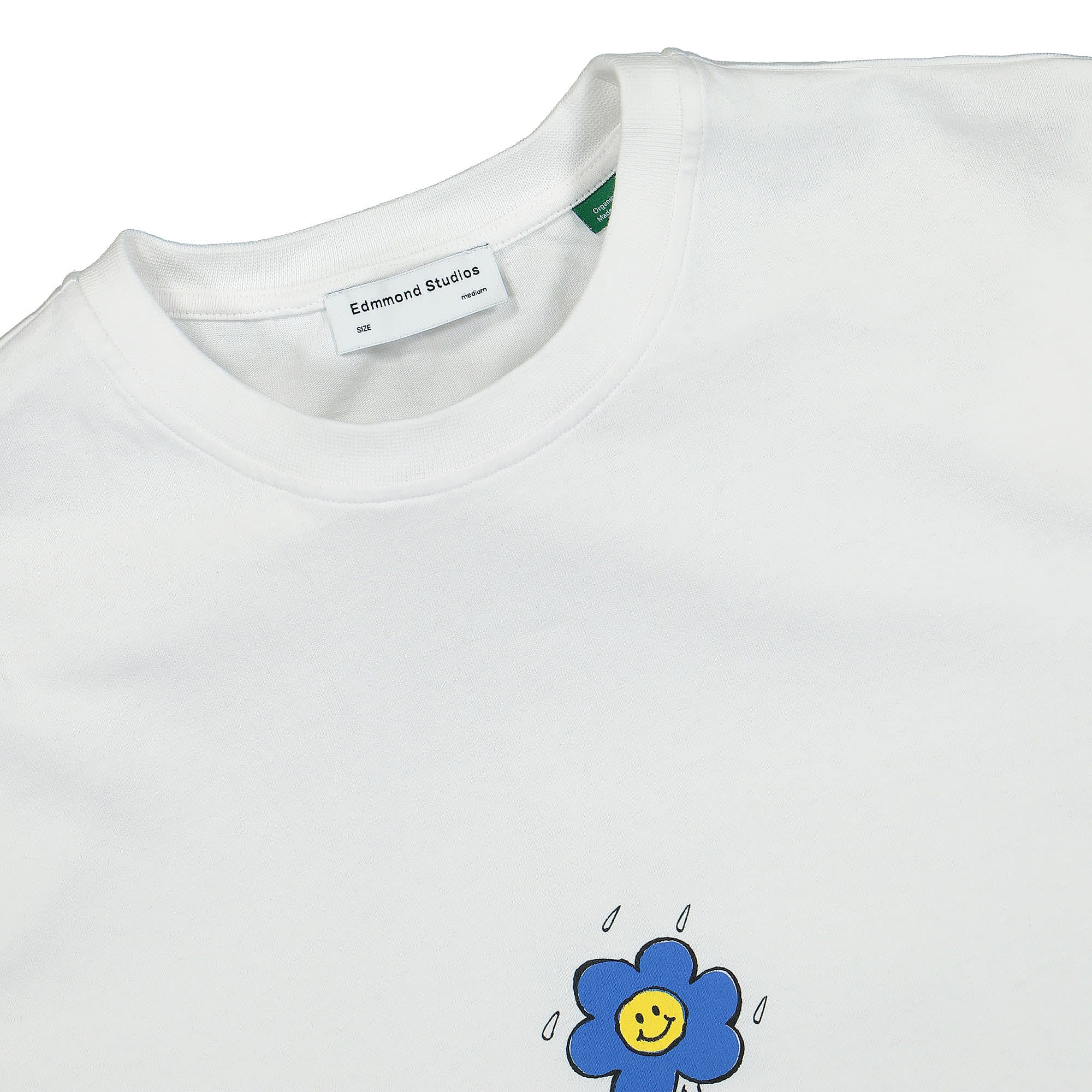 Edmmond Studios Nice T-Shirt (122-30-16000 / Plain White ) Plain White T-Shirts Close-up | Overkill