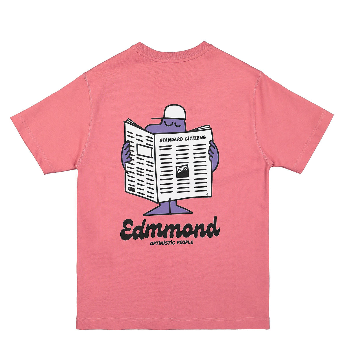 Edmmond Studios Newspaper Plain Salmon Longsleeves Material | Overkill