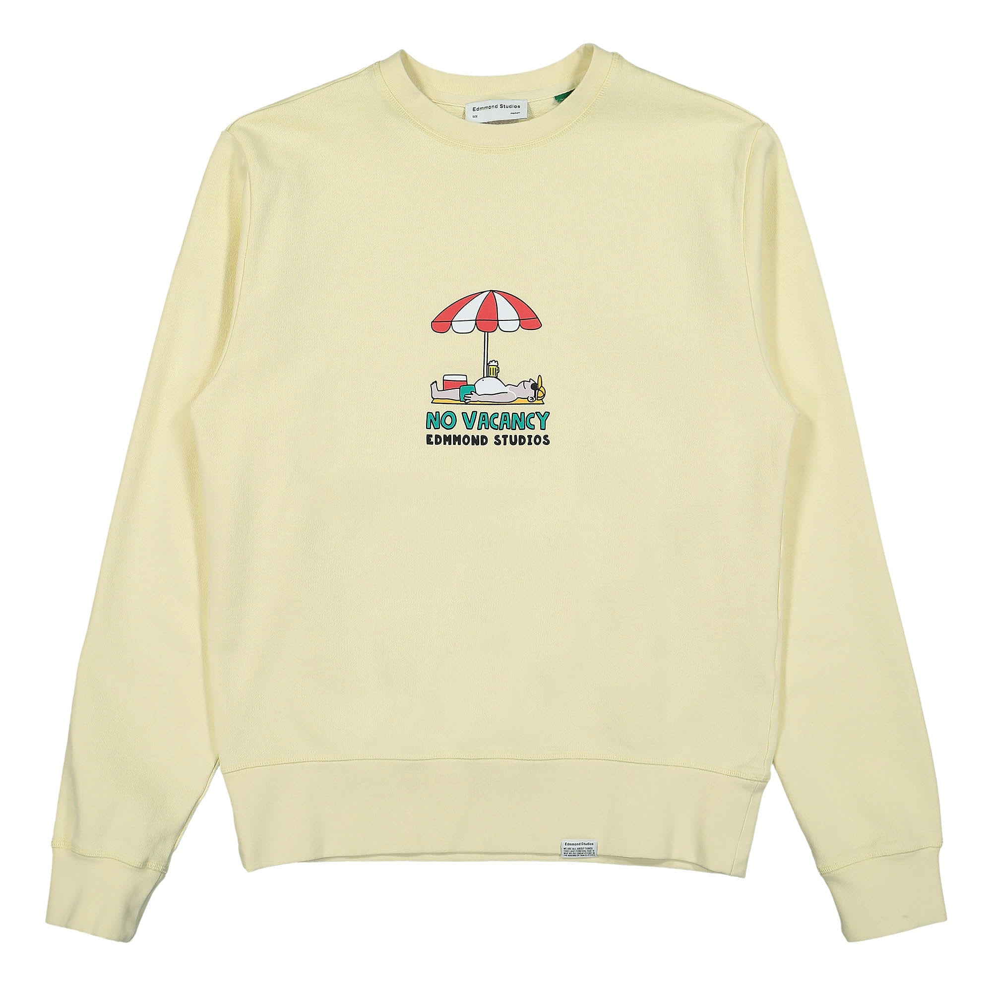 Edmmond Studios No Vacancy Umbrella Sweatshirt Plain Light Yellow Sweatshirts 122-40-12100 | Overkill