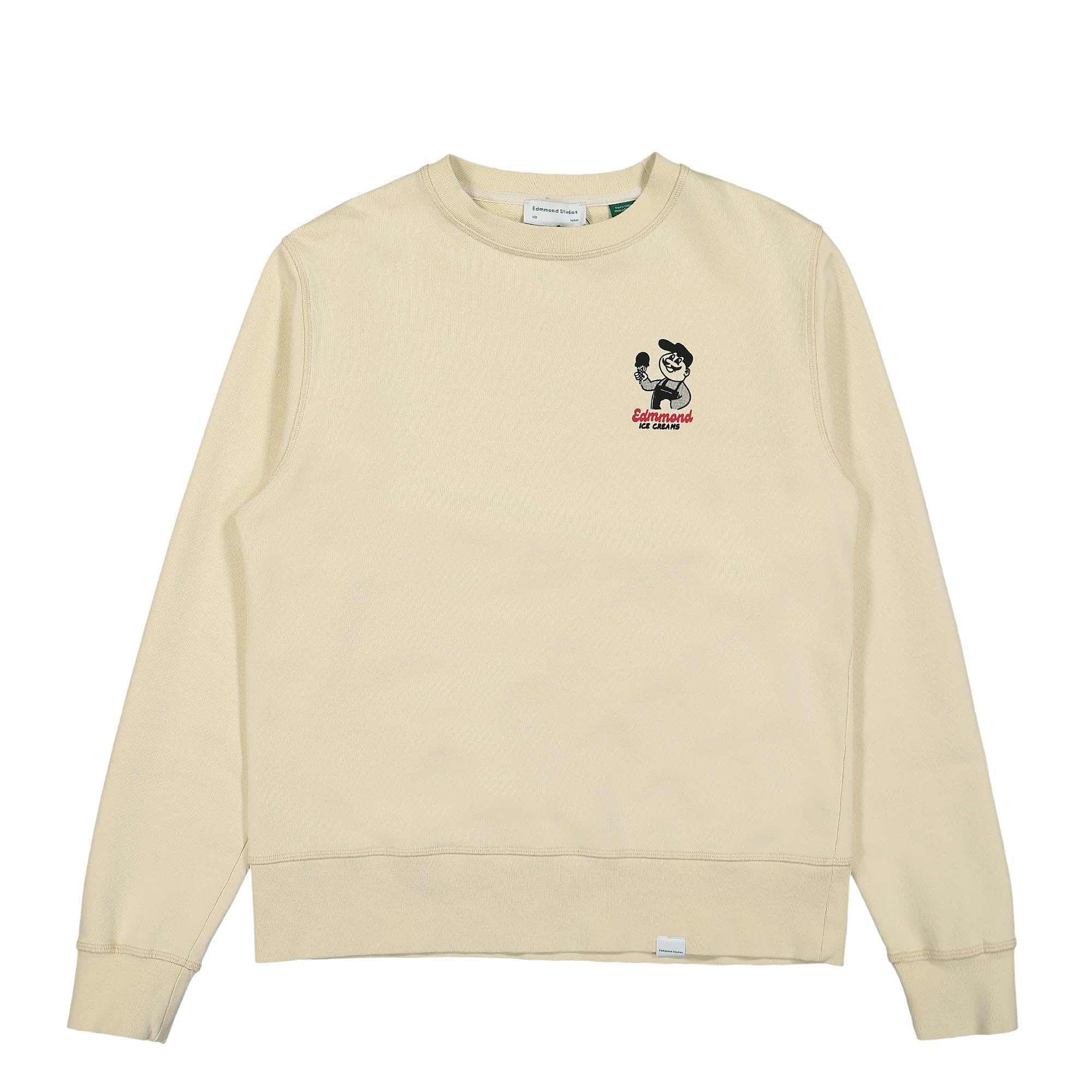 Edmmond Studios Larry Sweatshirt Plain Beige Sweatshirts 122-40-15050 | Overkill