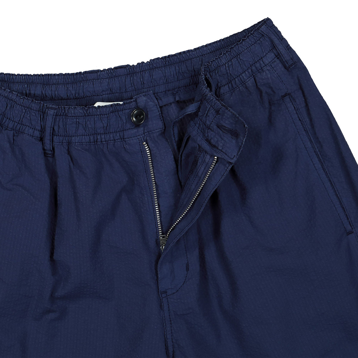 Edmmond Studios Murano Seersucker Pants Plain Navy Casual Pants Detailfoto | Overkill