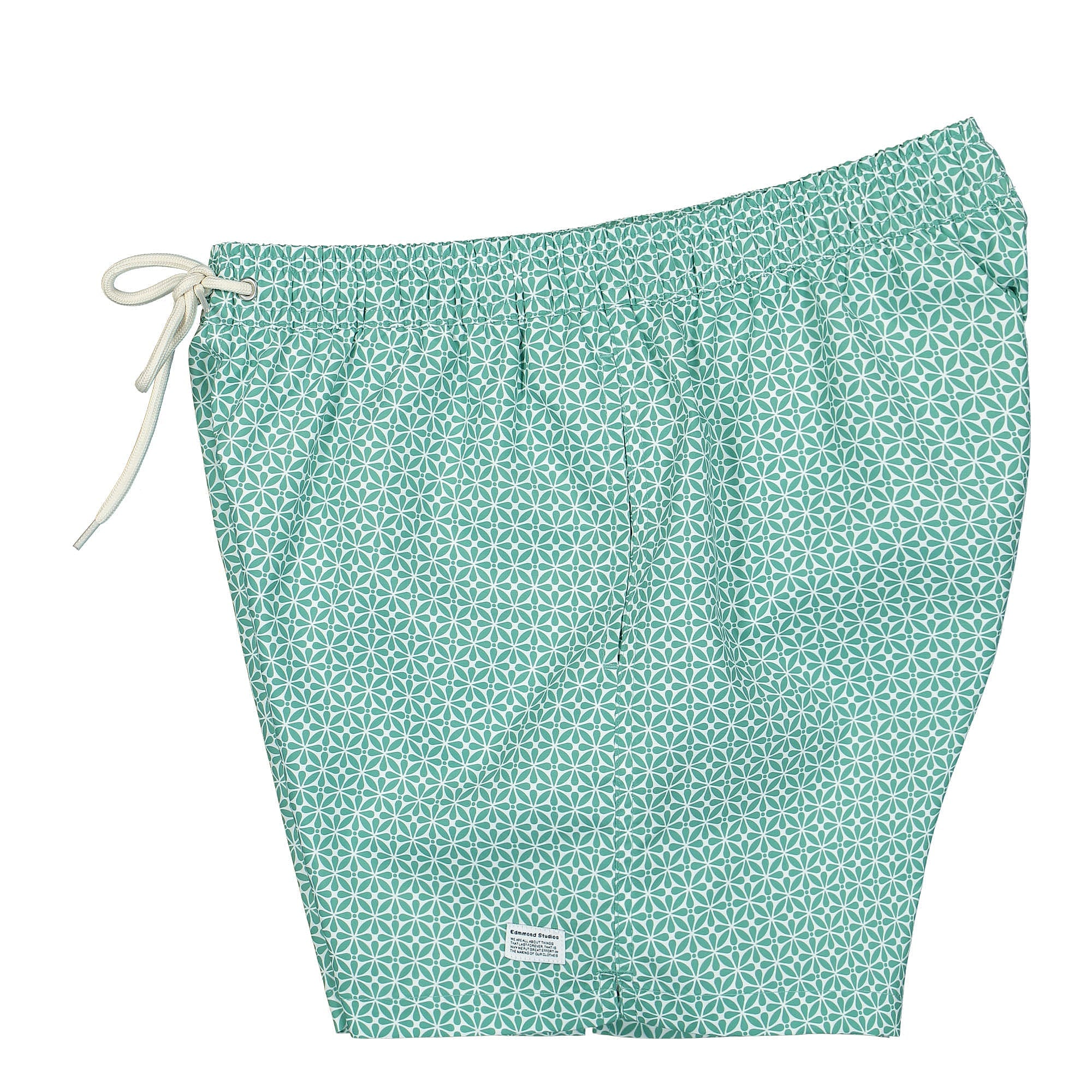 Edmmond Studios Classic Peniche Shorts Plain Light Green Shorts Close-up | Overkill