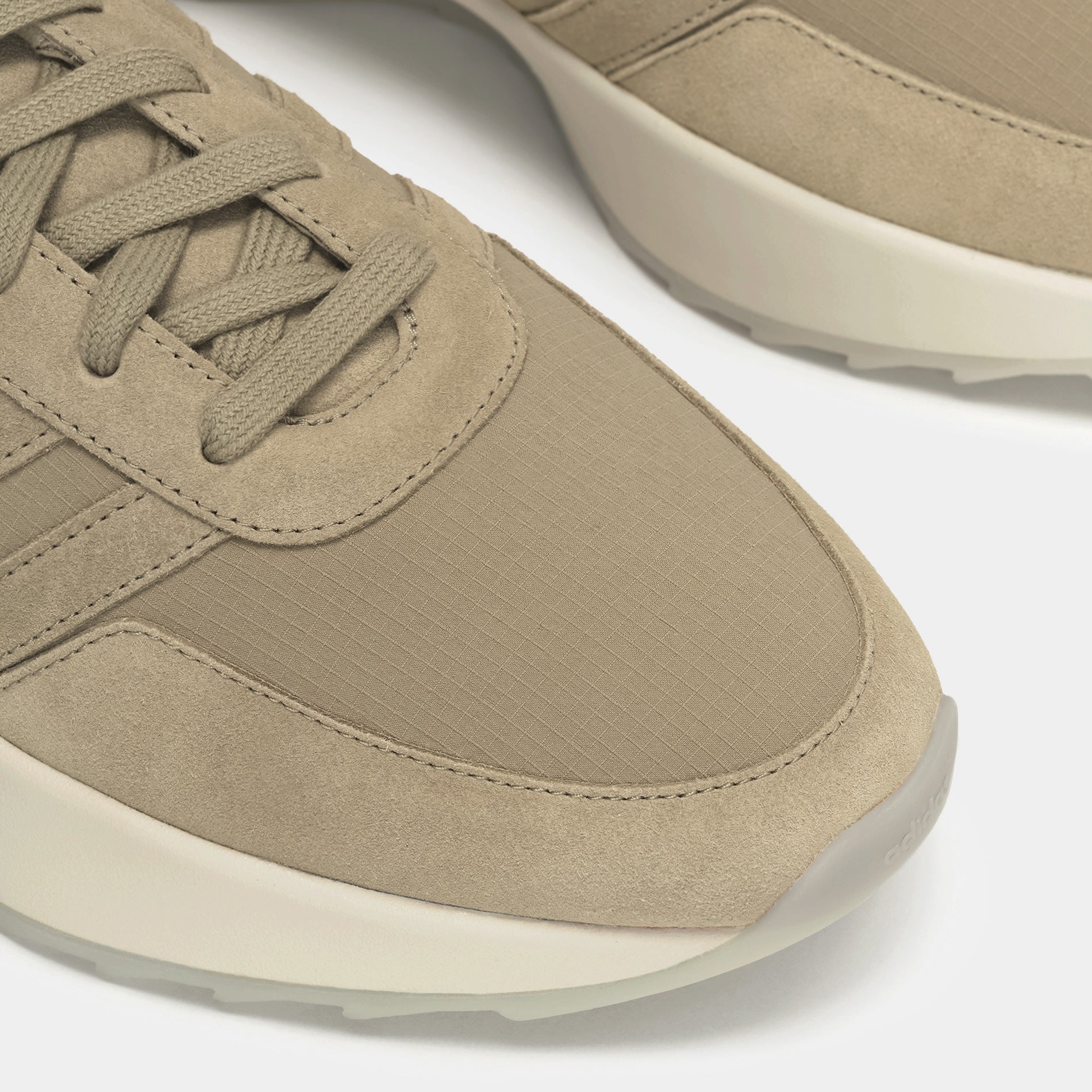 adidas Fear of God Athletics x adidas Los Angeles Clay / Clay / Clay Low Top Sneakers Close Up | Overkill