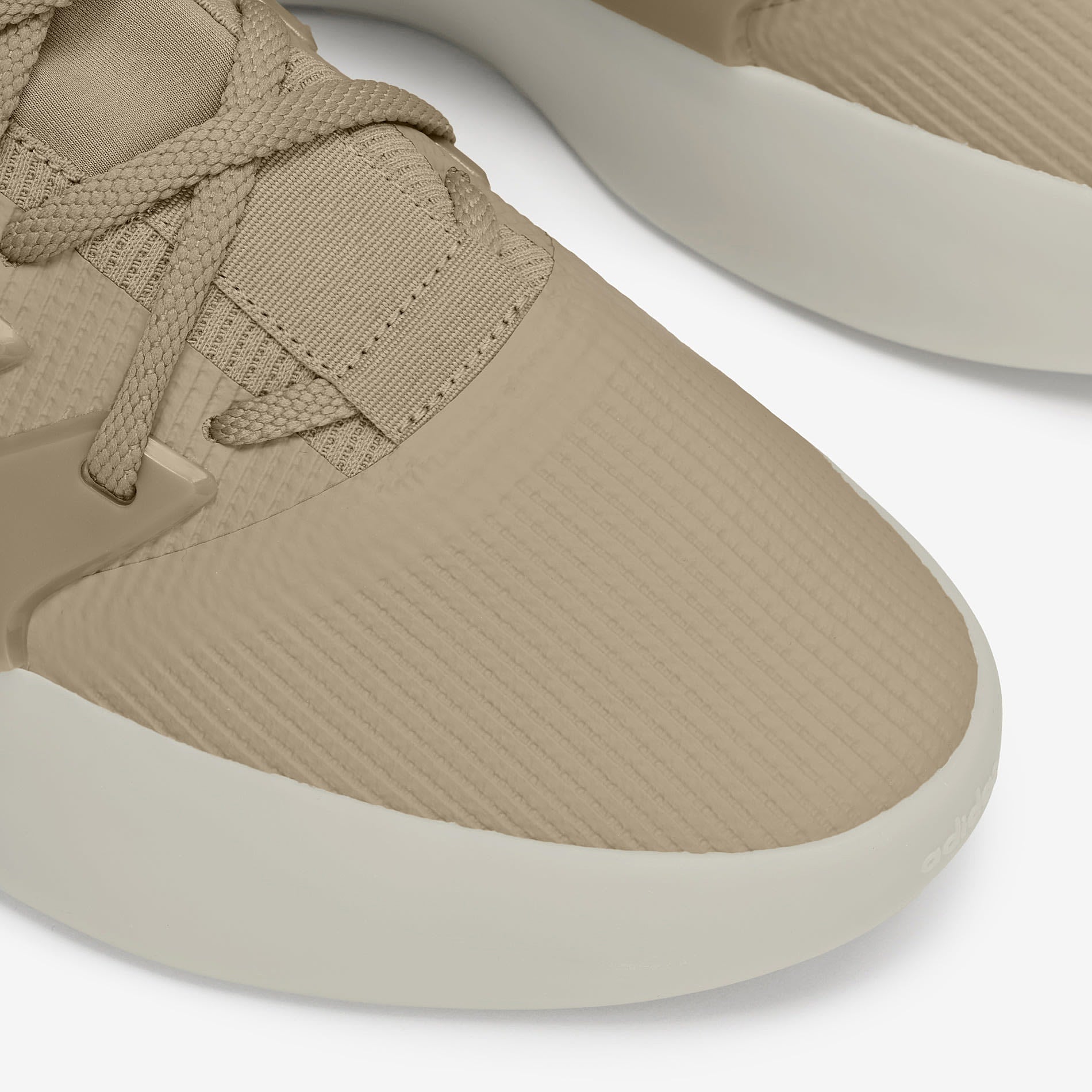 adidas Fear of God Athletics x adidas 1 Basketball Clay / Clay / Clay Mid Top Sneakers Close Up | Overkill