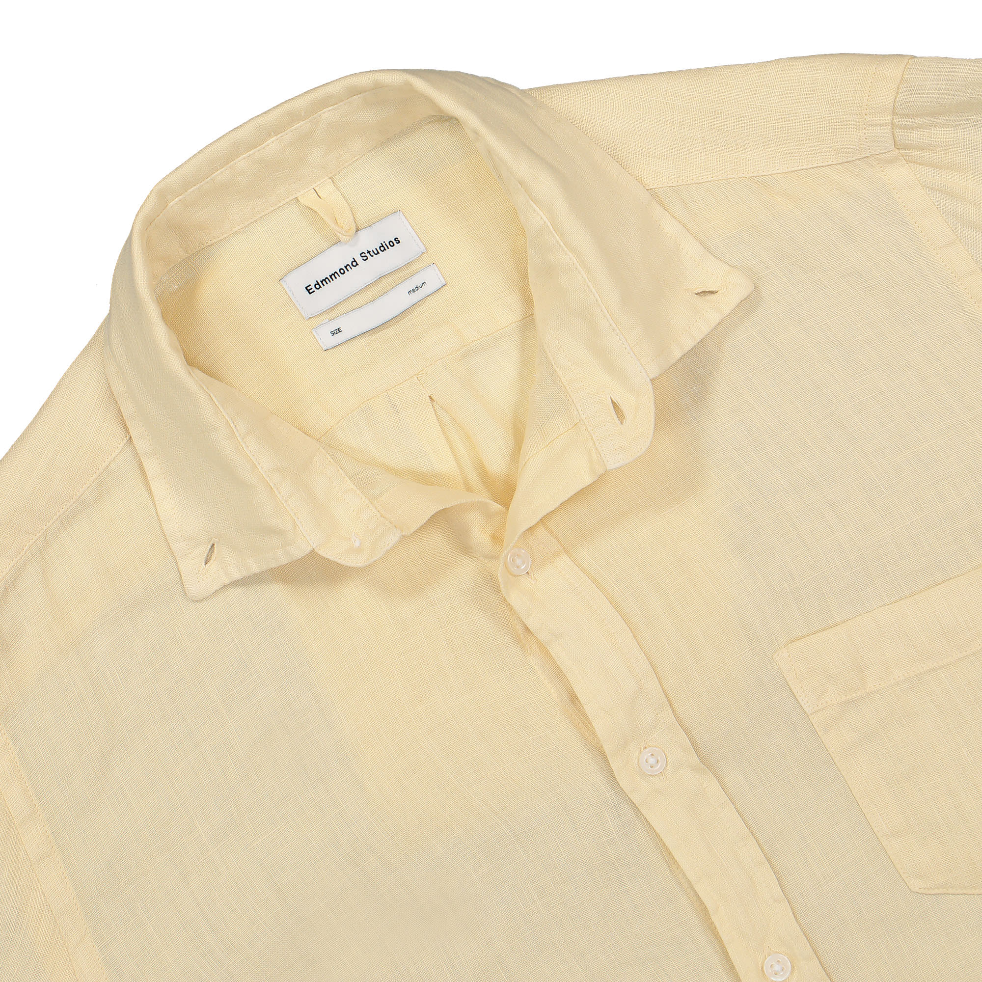 Edmmond Studios Linen Shirt Beige Shirts Close-up | Overkill