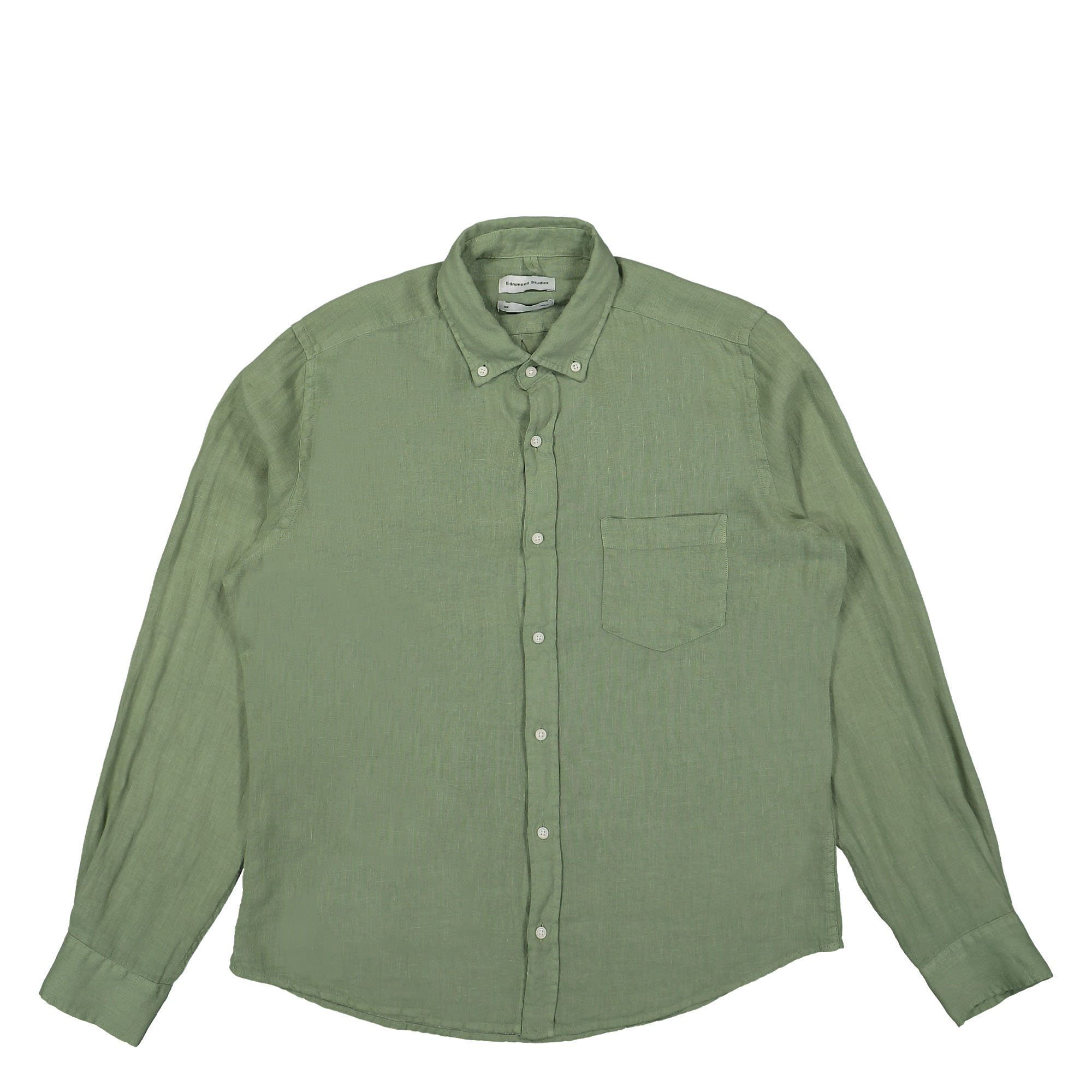 Edmmond Studios Linen Shirt Olive Shirts 123-10-01670 | Overkill
