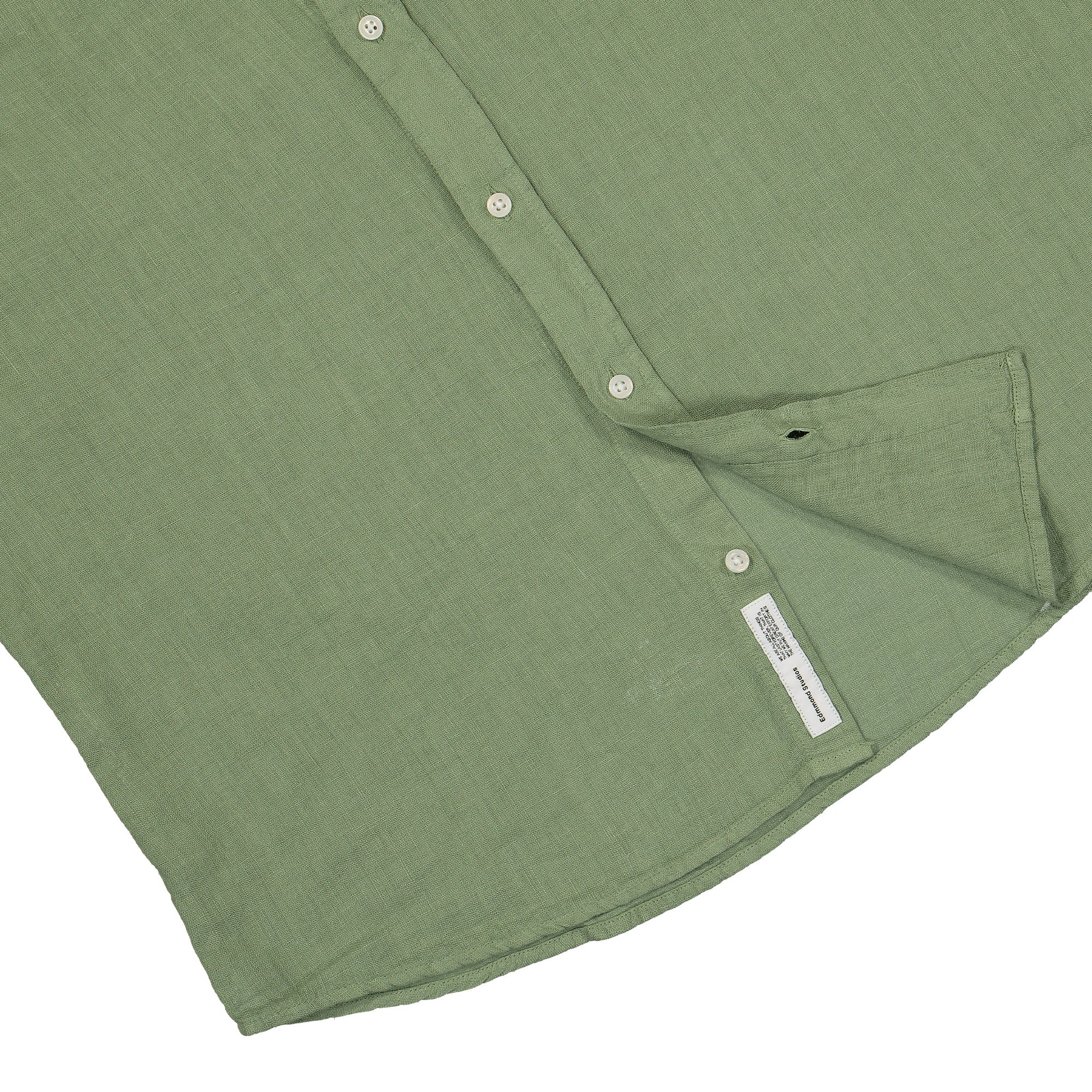 Edmmond Studios Linen Shirt Olive Shirts Detail view 1 | Overkill